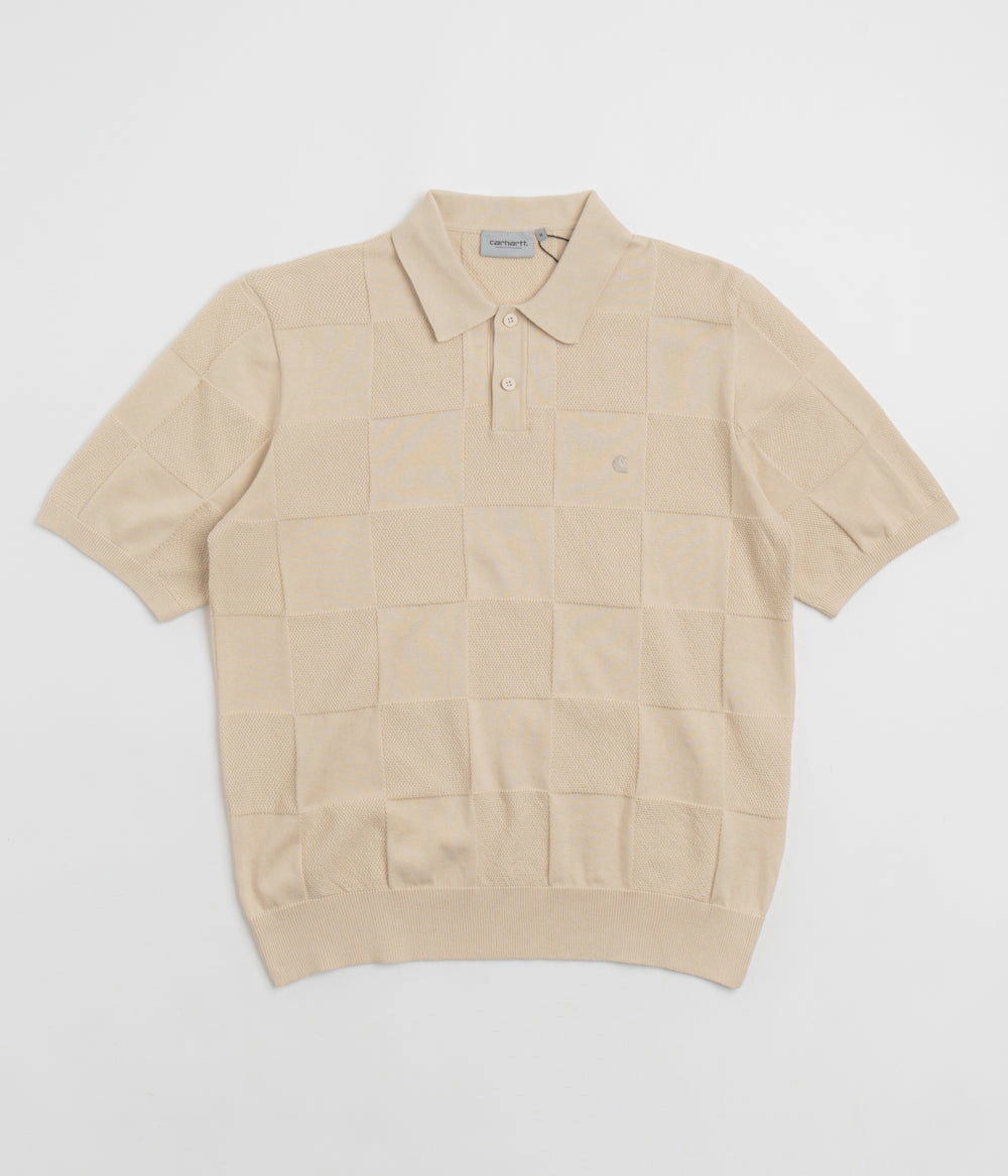 Anti Cling Fabric Carhartt Checker Polo Shirt - Fleur De Sel