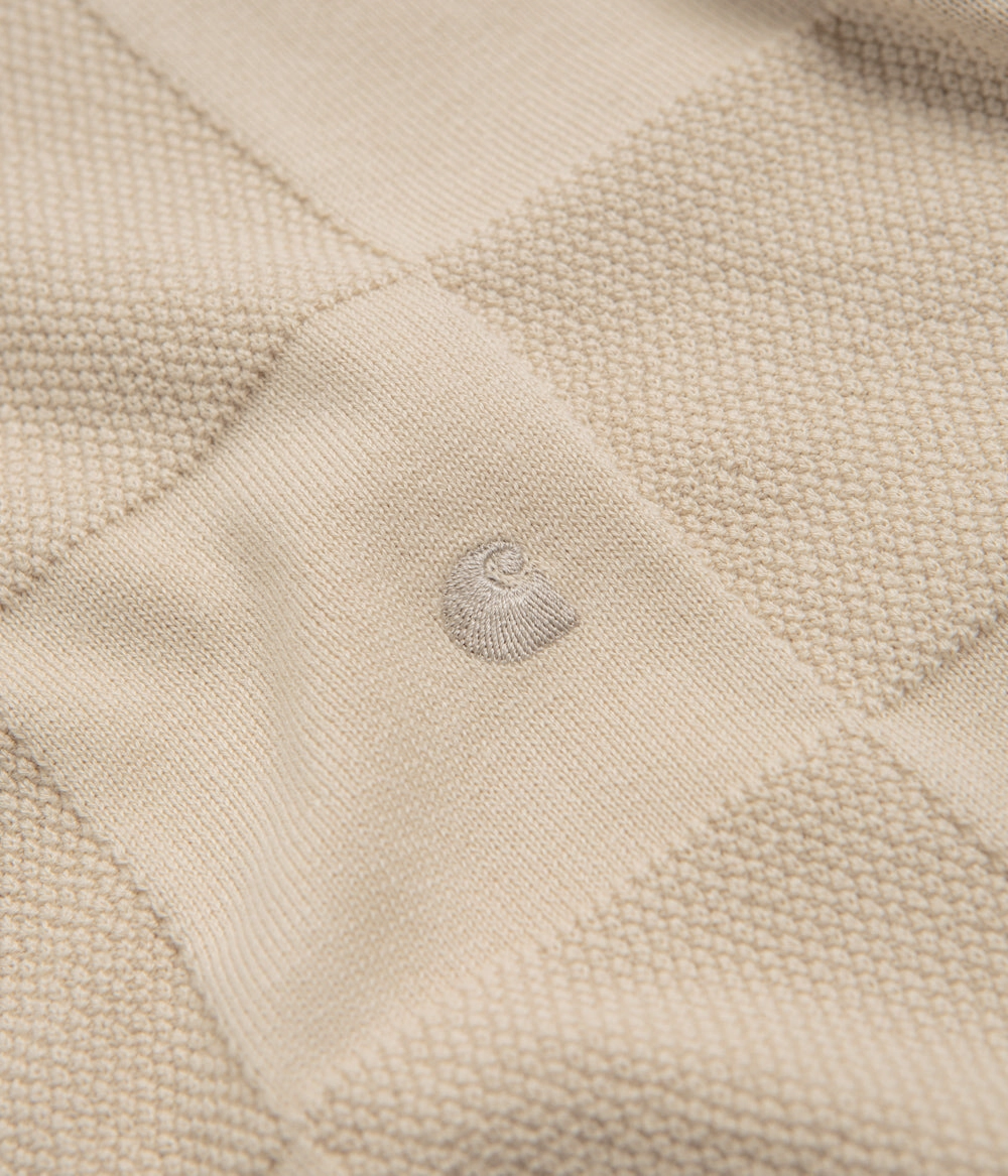 Minimalist Closure Carhartt Checker Polo Shirt - Fleur De Sel