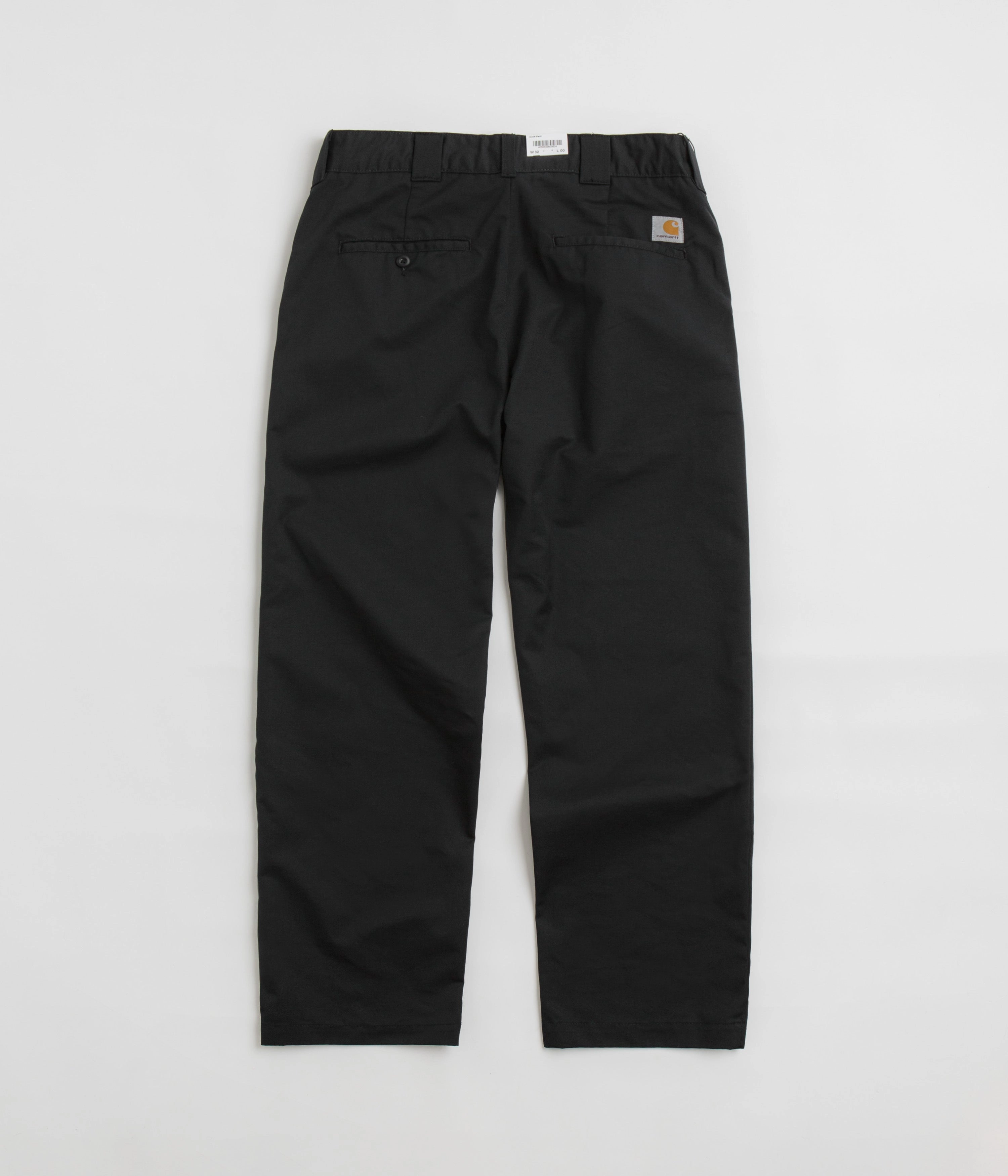 Carhartt Craft Pants - Black Rinsed Hidden Zip Pockets Anti Pilling Textile