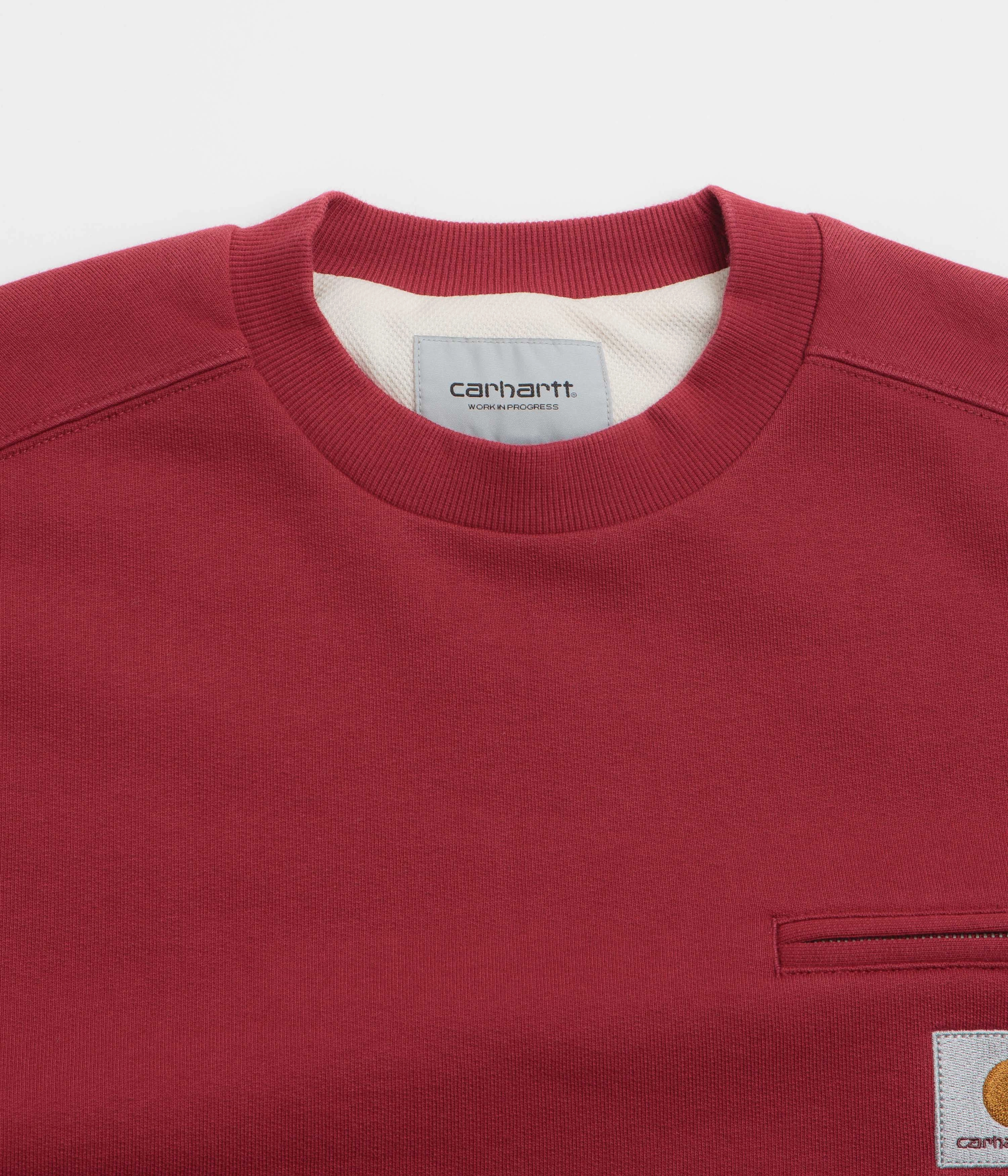 Carhartt Detroit Crewneck Sweatshirt - Scarlet Lounge Comfort