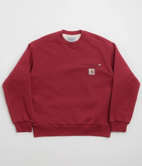 Relaxed Style product glove protection Carhartt Detroit Crewneck Sweatshirt - Scarlet