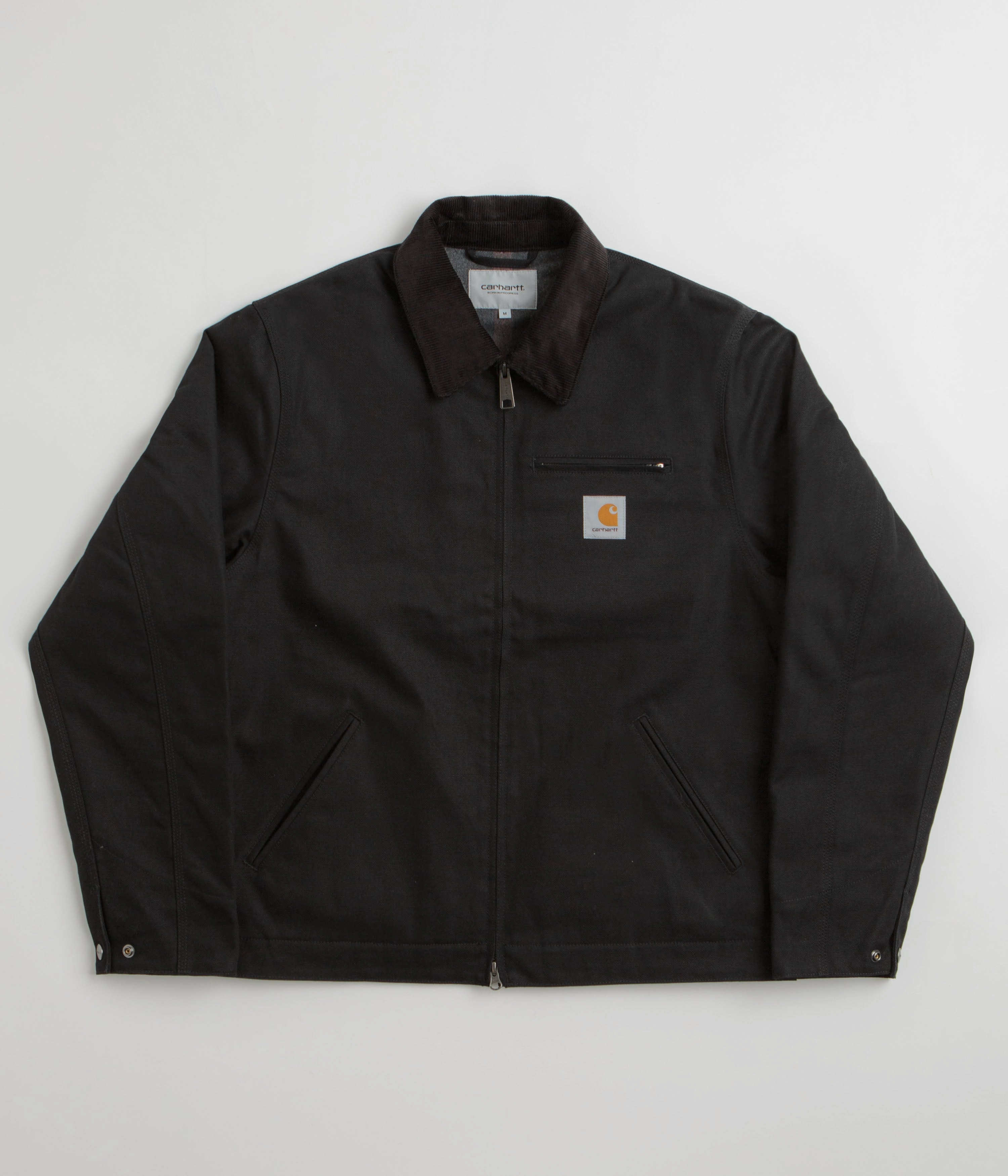 Carhartt Detroit Jacket - Black / Black Rigid Hook and loop fasteners