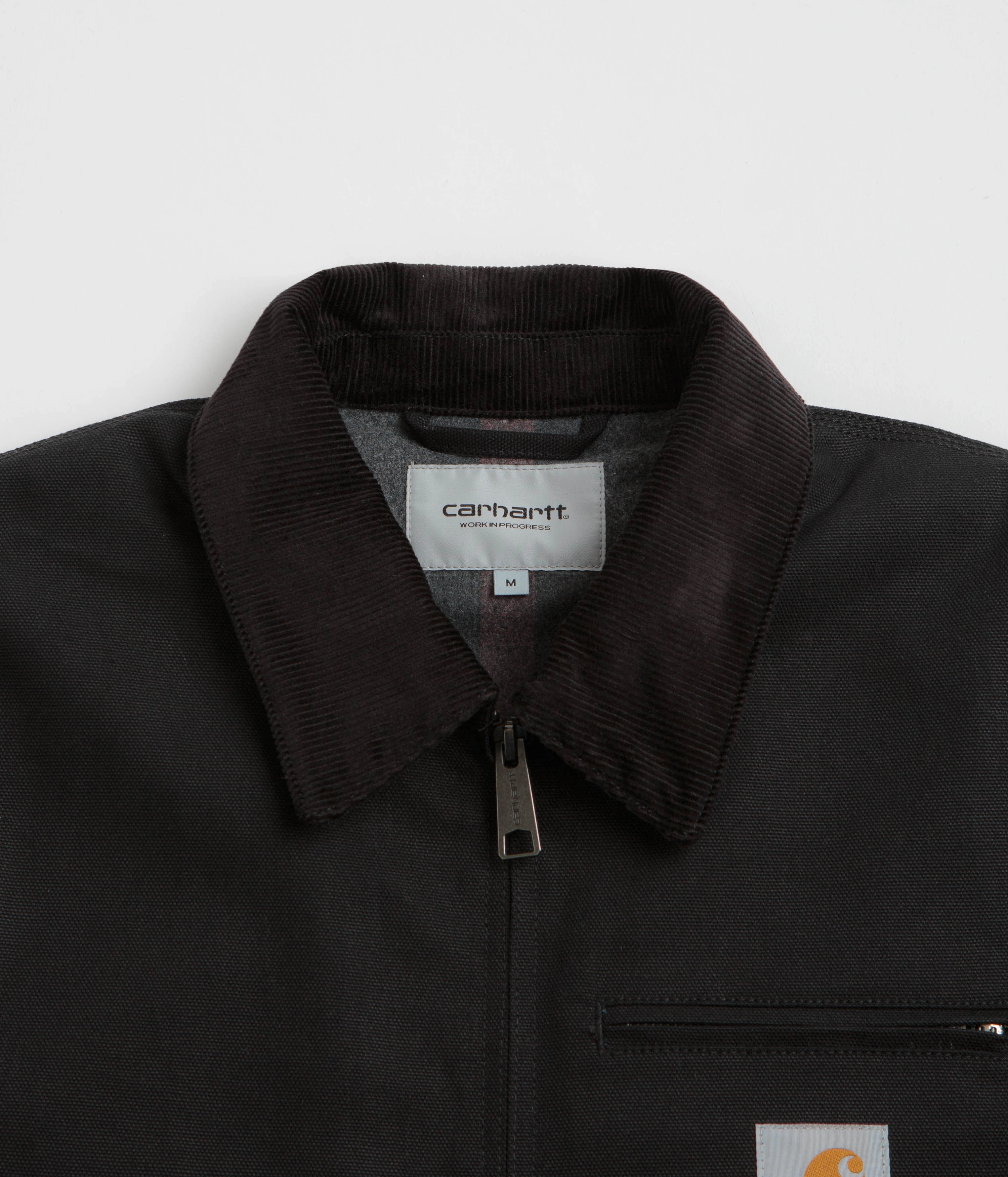 Carhartt Detroit Jacket - Black / Black Rigid Eco Friendly Textile Modular Attachment Points