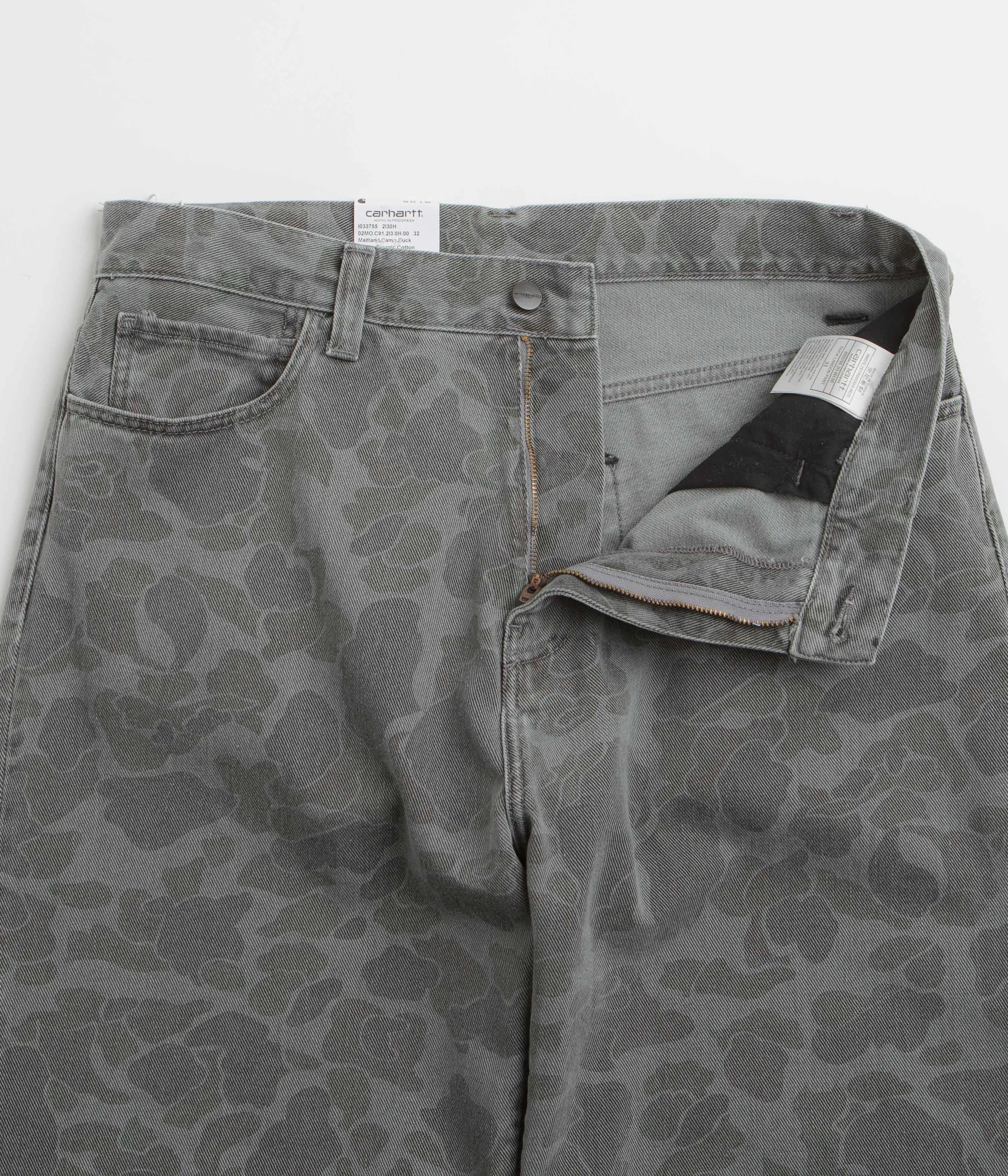 Comfy Essentials Wear Carhartt Duck Landon Pants - Camo Duck / Black Heavy Bleached