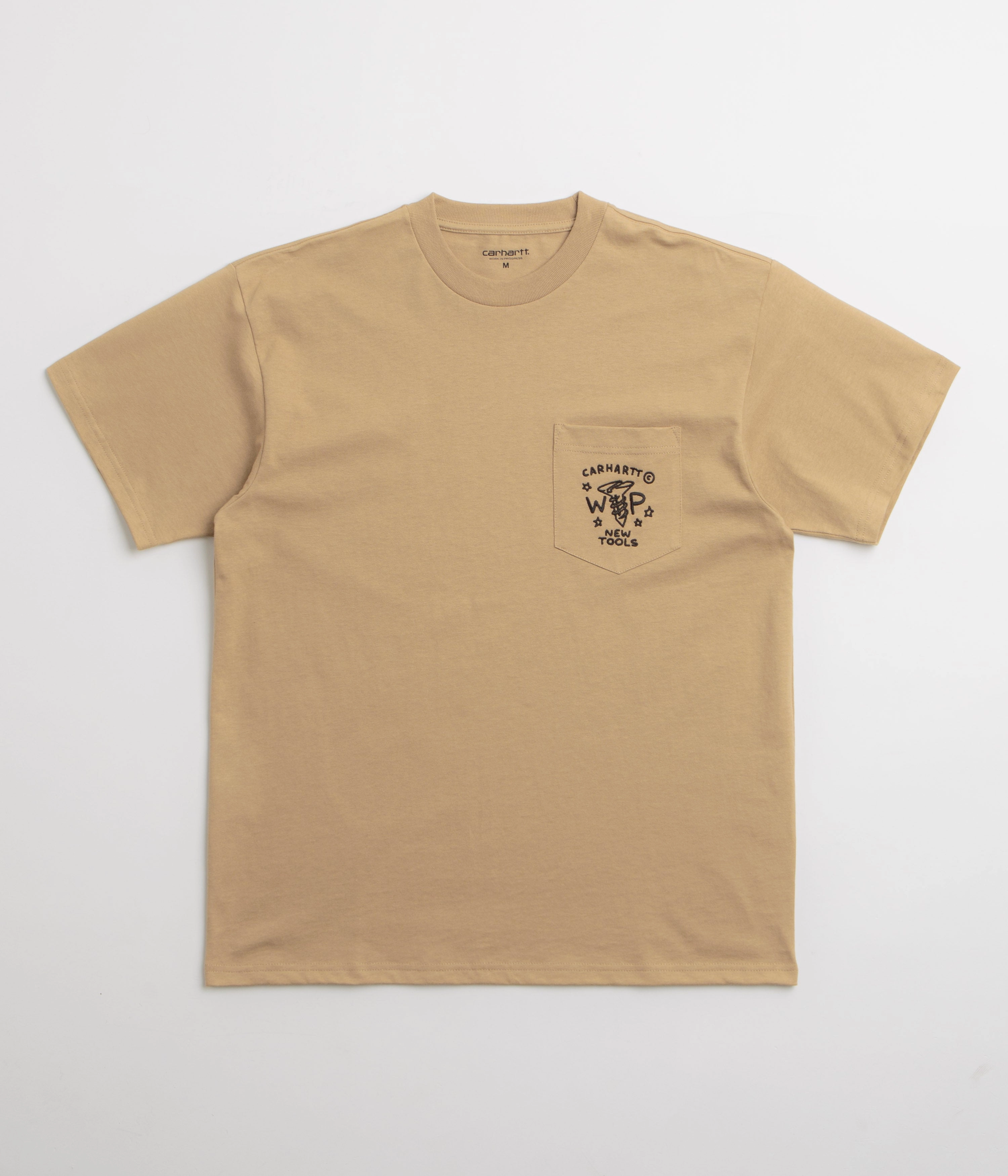 Drop Shoulder Cut Carhartt Fragments Pocket T-Shirt - Dusty Hamilton Brown / Black