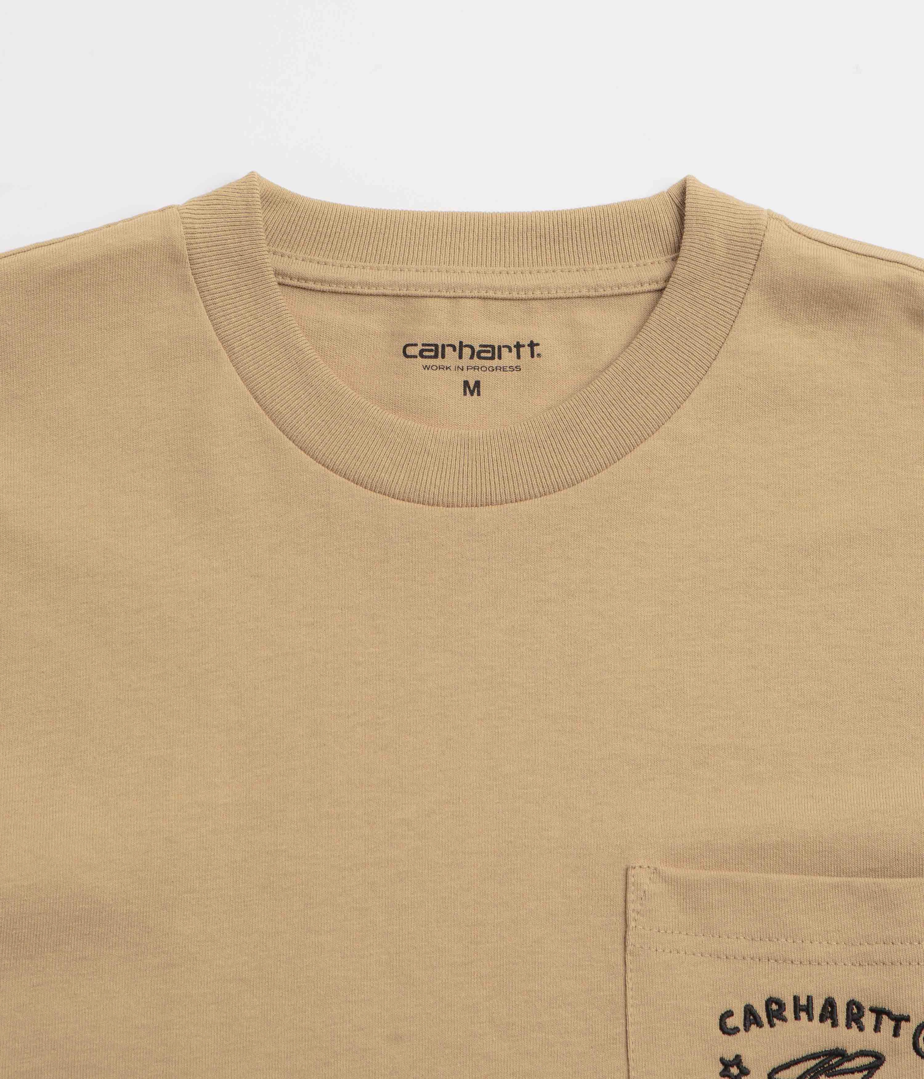 Carhartt Fragments Pocket T-Shirt - Dusty Hamilton Brown / Black Sleek Layer