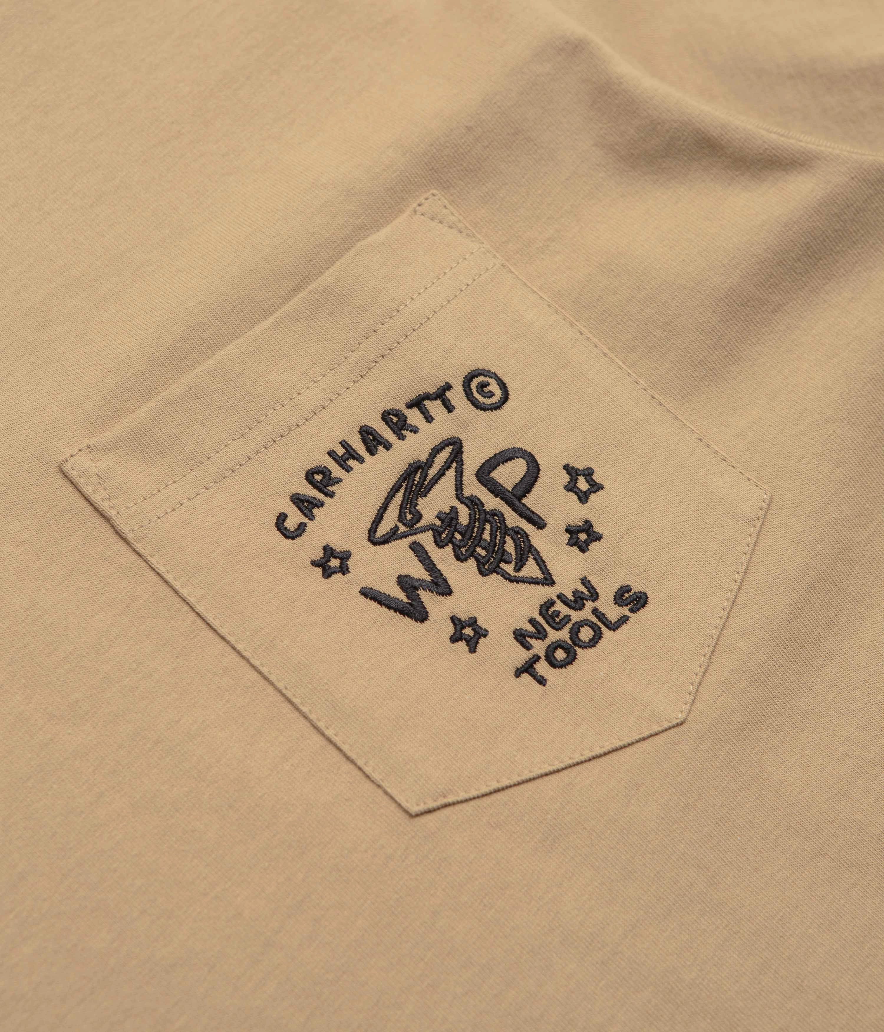 Vibrant Colors Easy Wear Carhartt Fragments Pocket T-Shirt - Dusty Hamilton Brown / Black