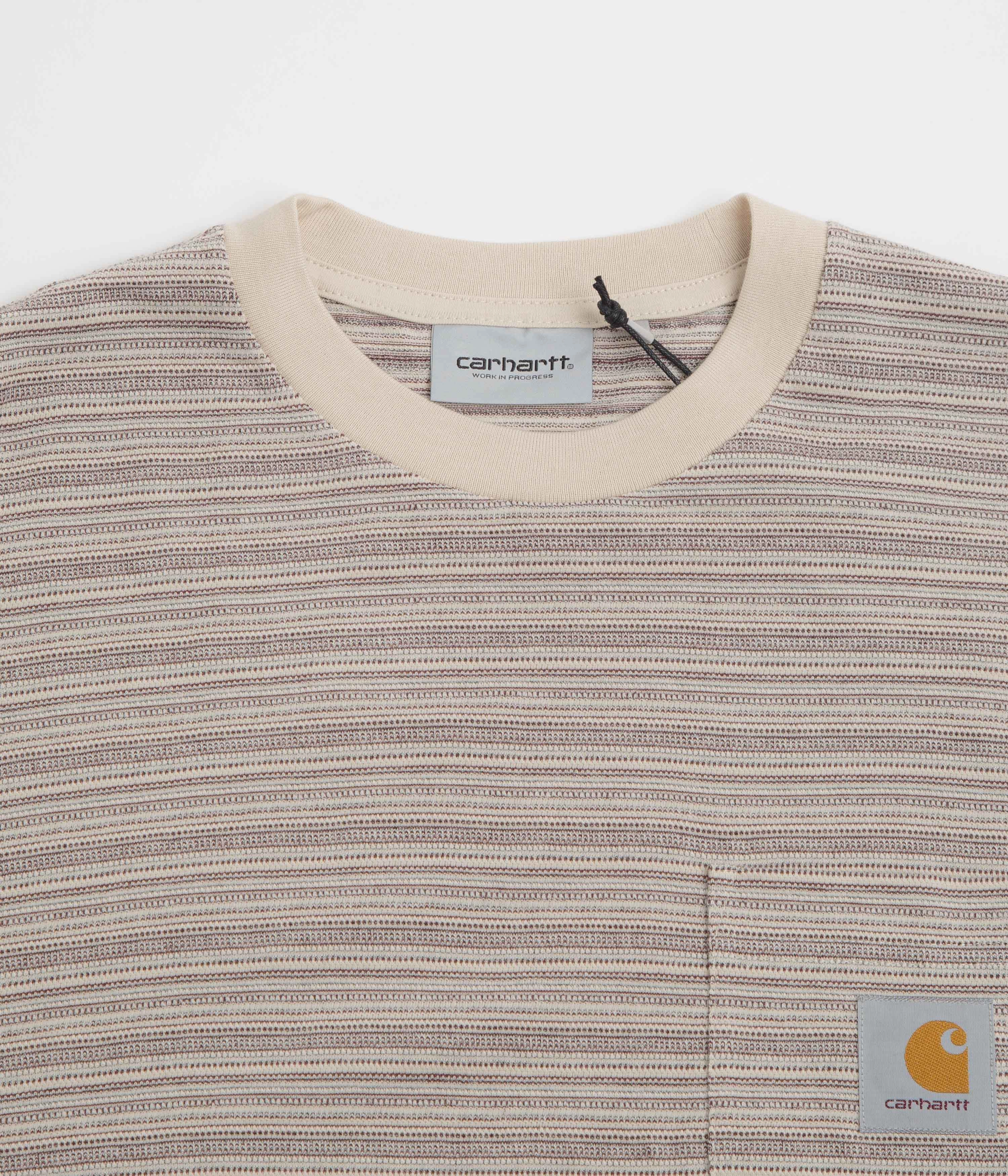 Carhartt Gellar Pocket T-Shirt - Gellar Stripe / Wax Heather Jersey Material