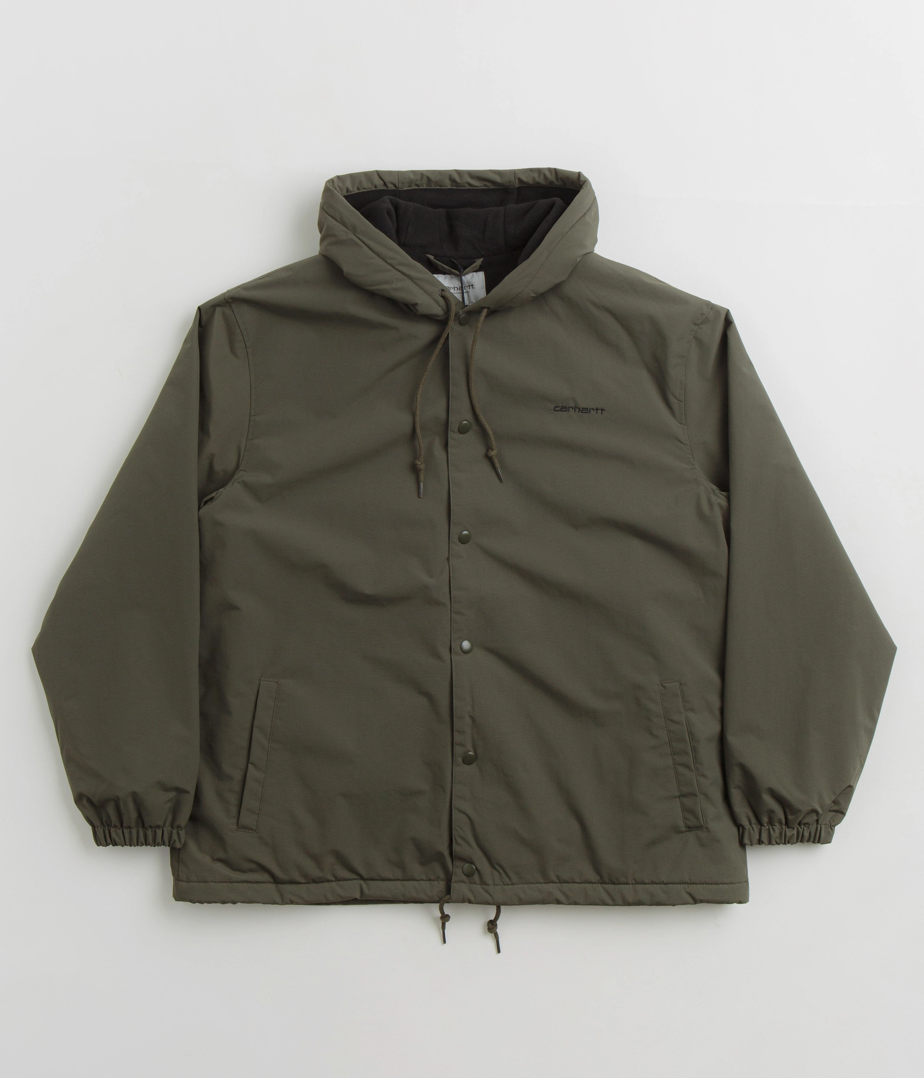 Carhartt Hooded Coach Jacket - Cypress / Black Invoice