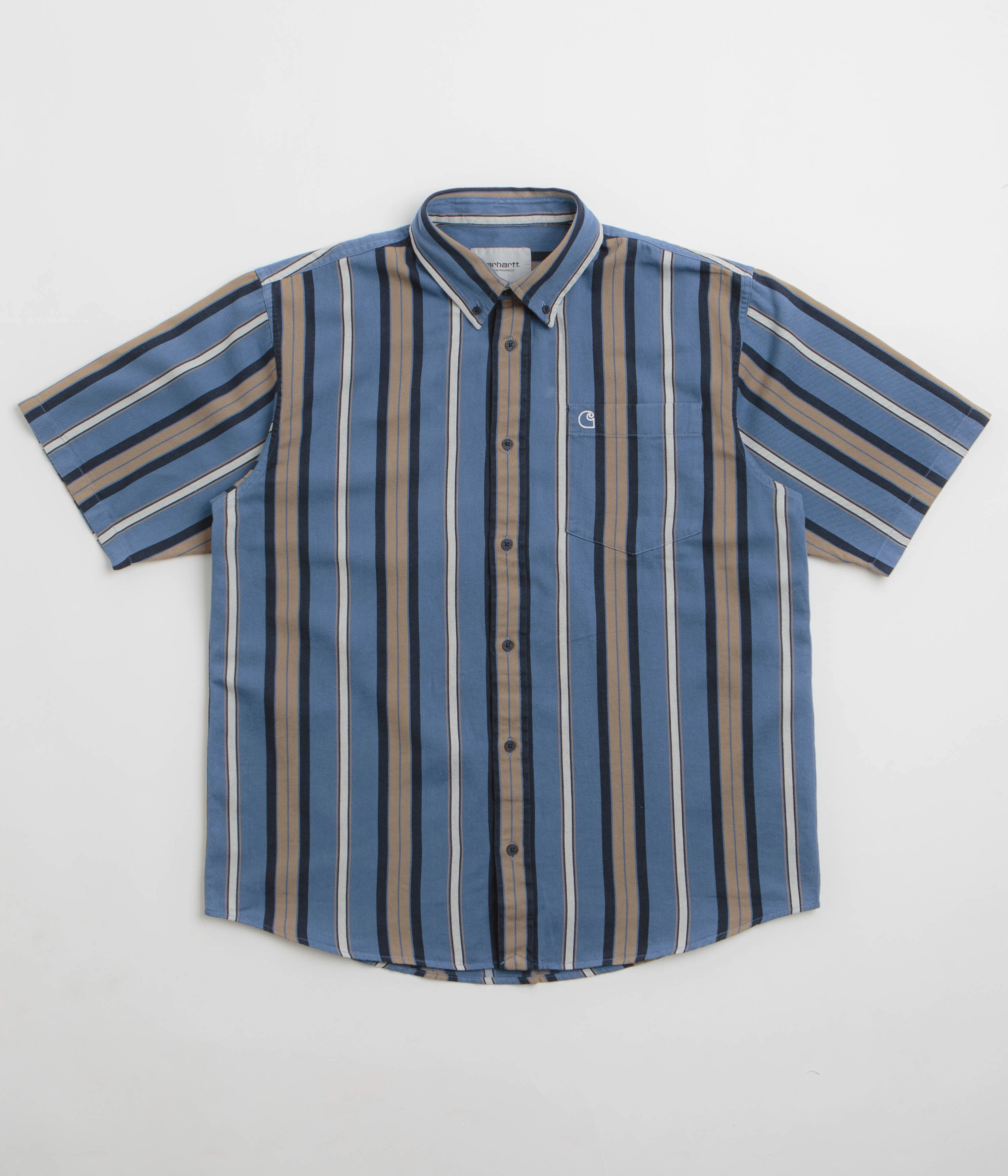 Carhartt Jarrell Short Sleeve Shirt - Jarrell Stripe / Blue Iris / Wax Mature appeal