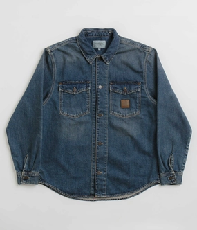 Carhartt Lincoln Shirt Jacket - Blue Worn Used Wash Street Style