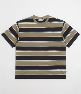 Carhartt Malone T-Shirt - Malone Stripe / Brass Scoop neck femininity Seasonal Trend