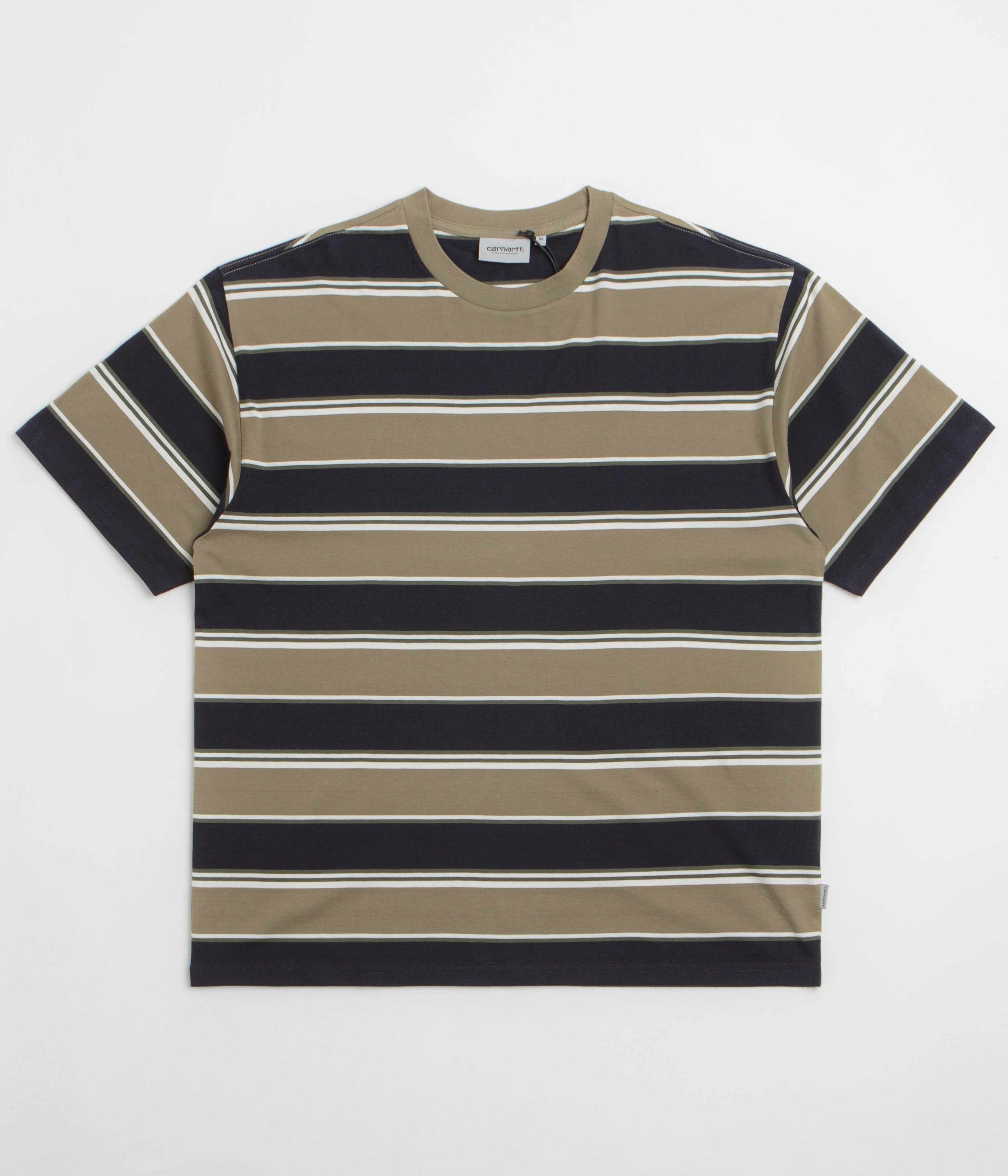 Carhartt Malone T-Shirt - Malone Stripe / Brass Fashion and Comfort Comfy Essentials