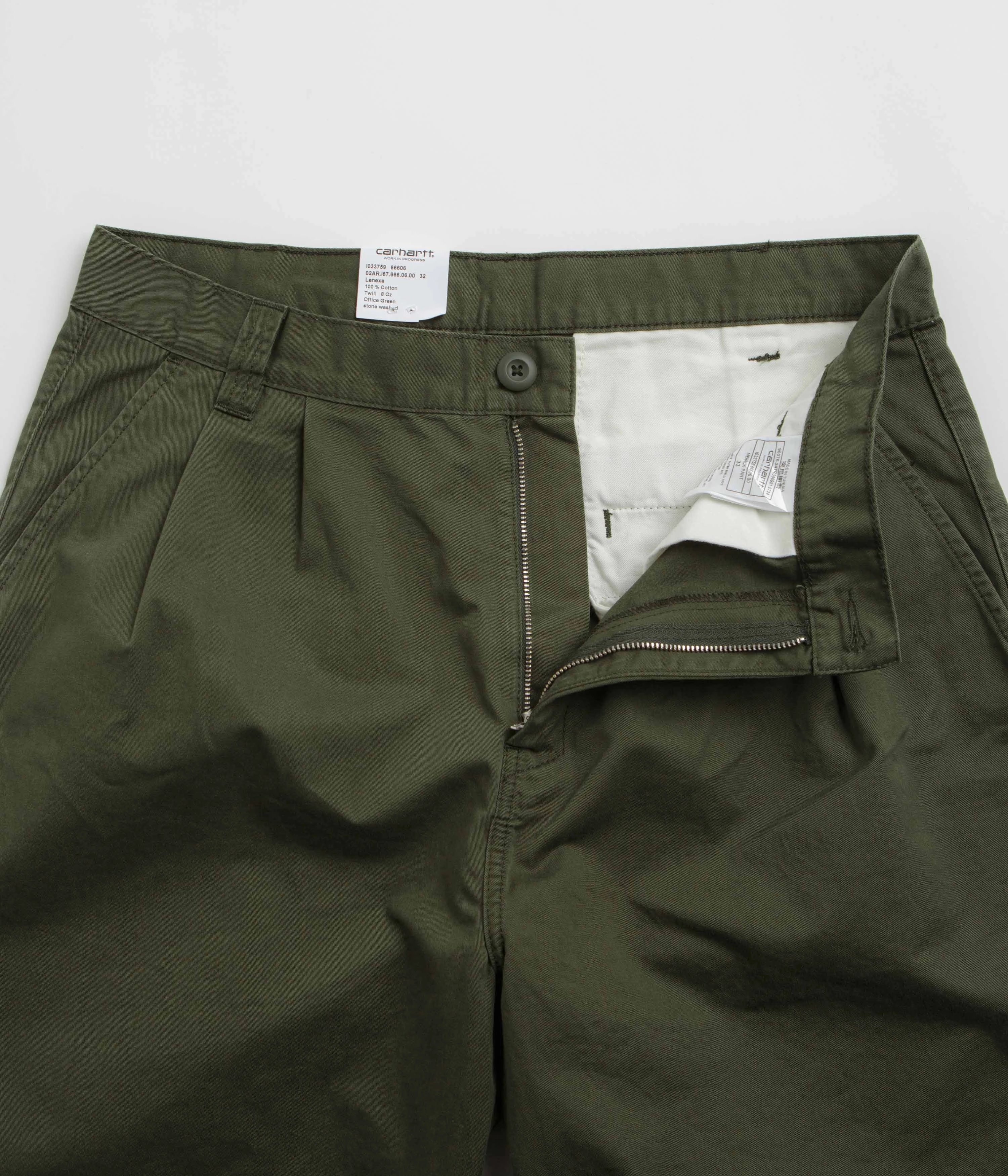 Carhartt Merrick Pants - Stone Washed Office Green Sleek Style Seasonal Wear