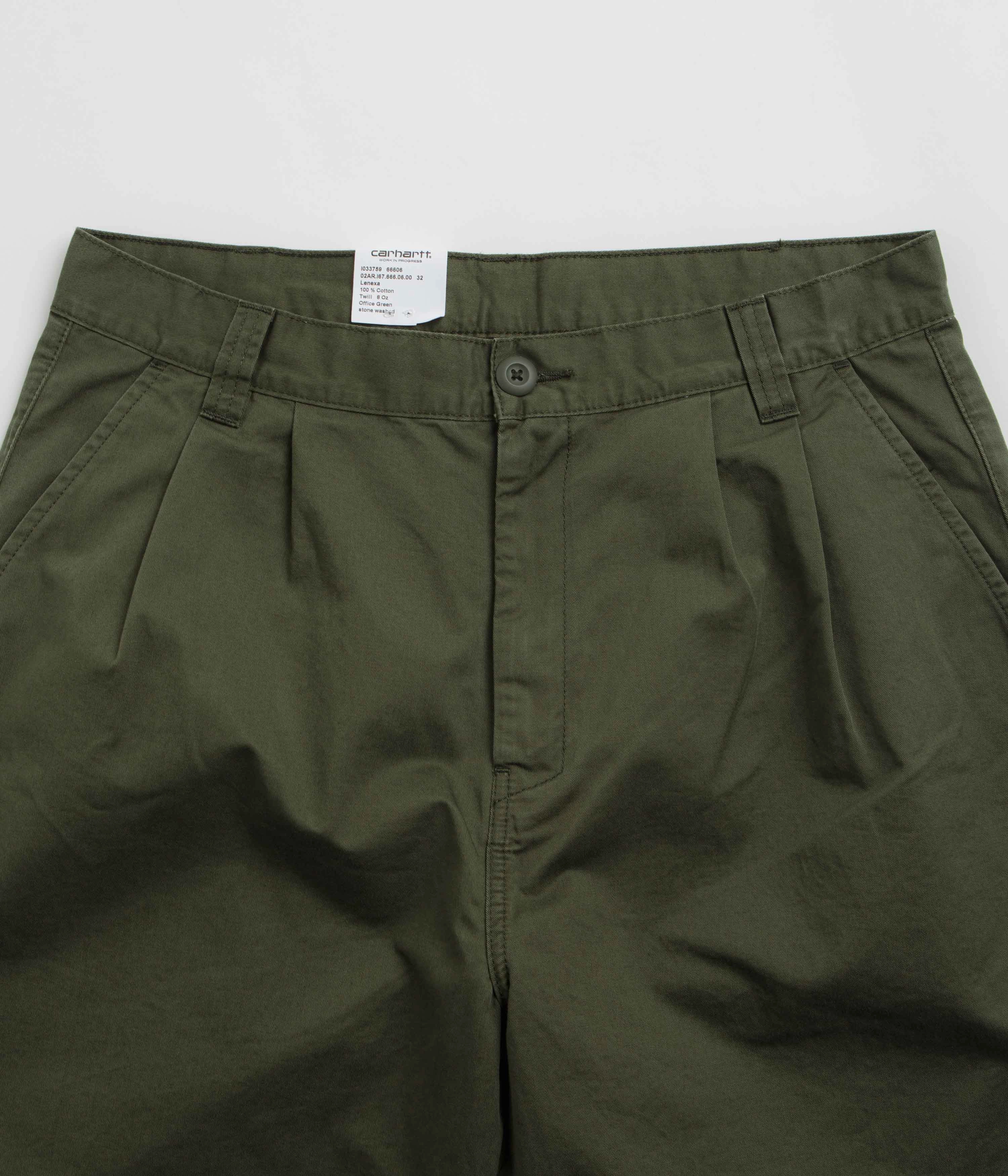 Carhartt Merrick Pants - Stone Washed Office Green EcoFriendlyBlend Softened Hem