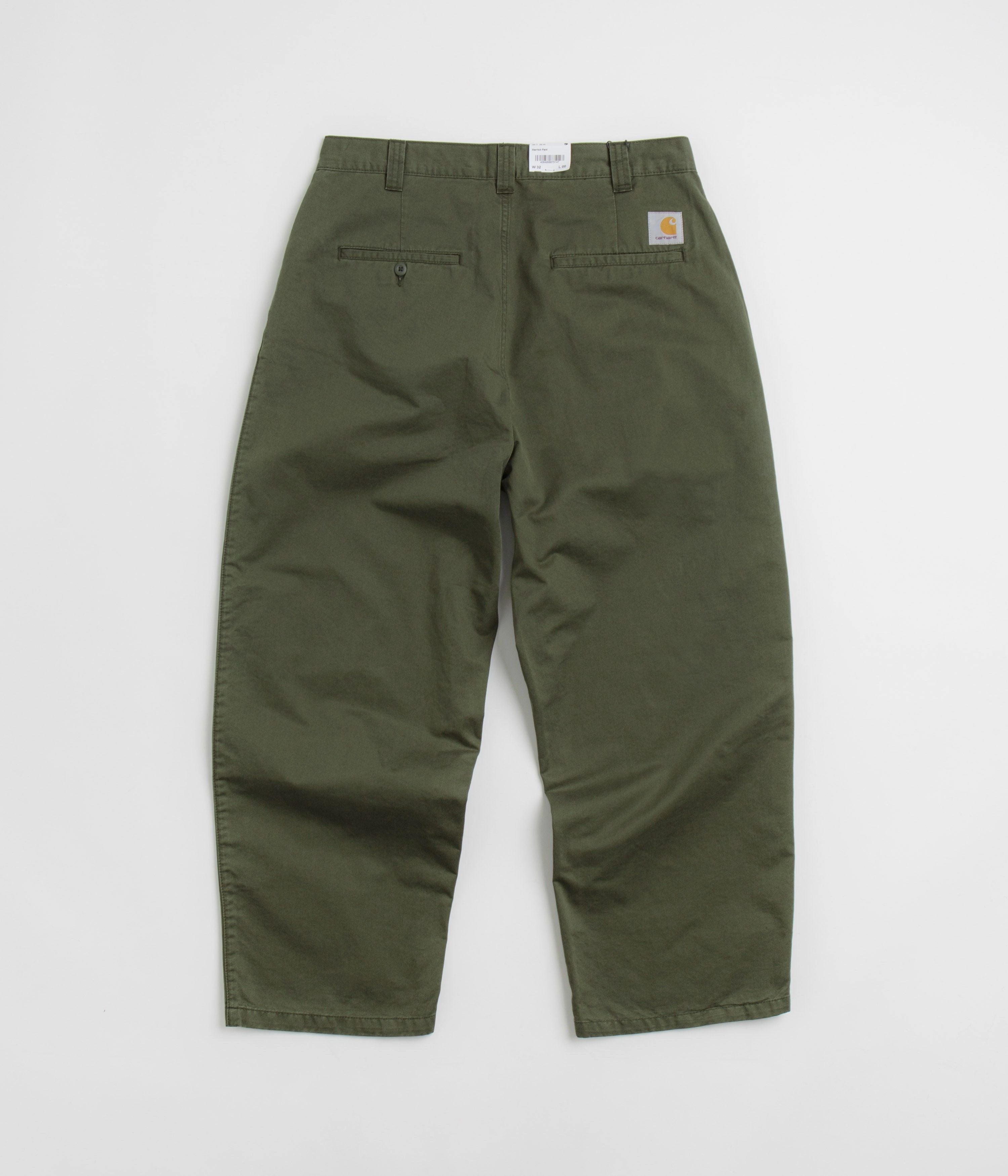 Carhartt Merrick Pants - Stone Washed Office Green StretchWaistband