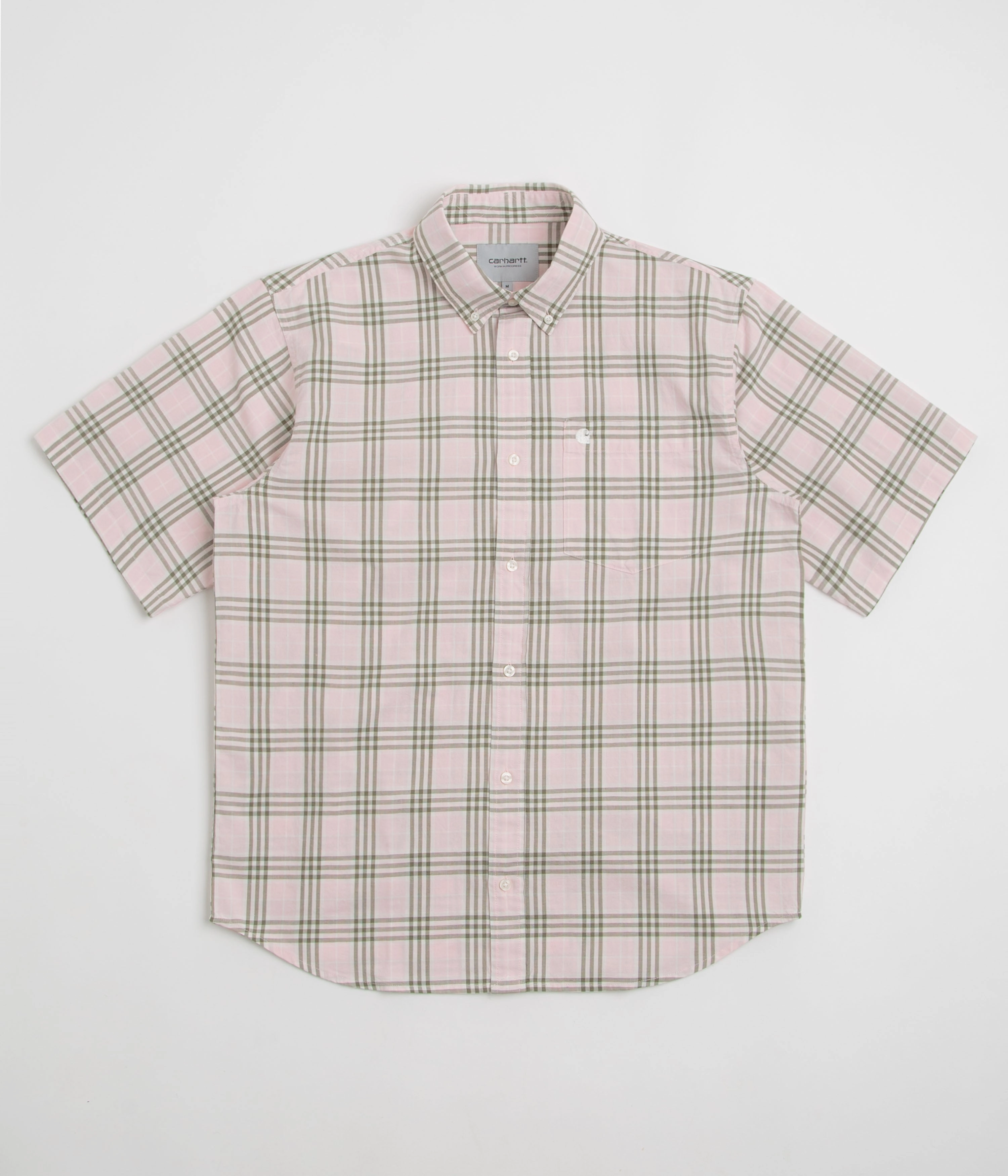 Graduation Ceremony All-Purpose Wear Carhartt Niven Short Sleeve Shirt - Niven Check / Air Pink / Wax