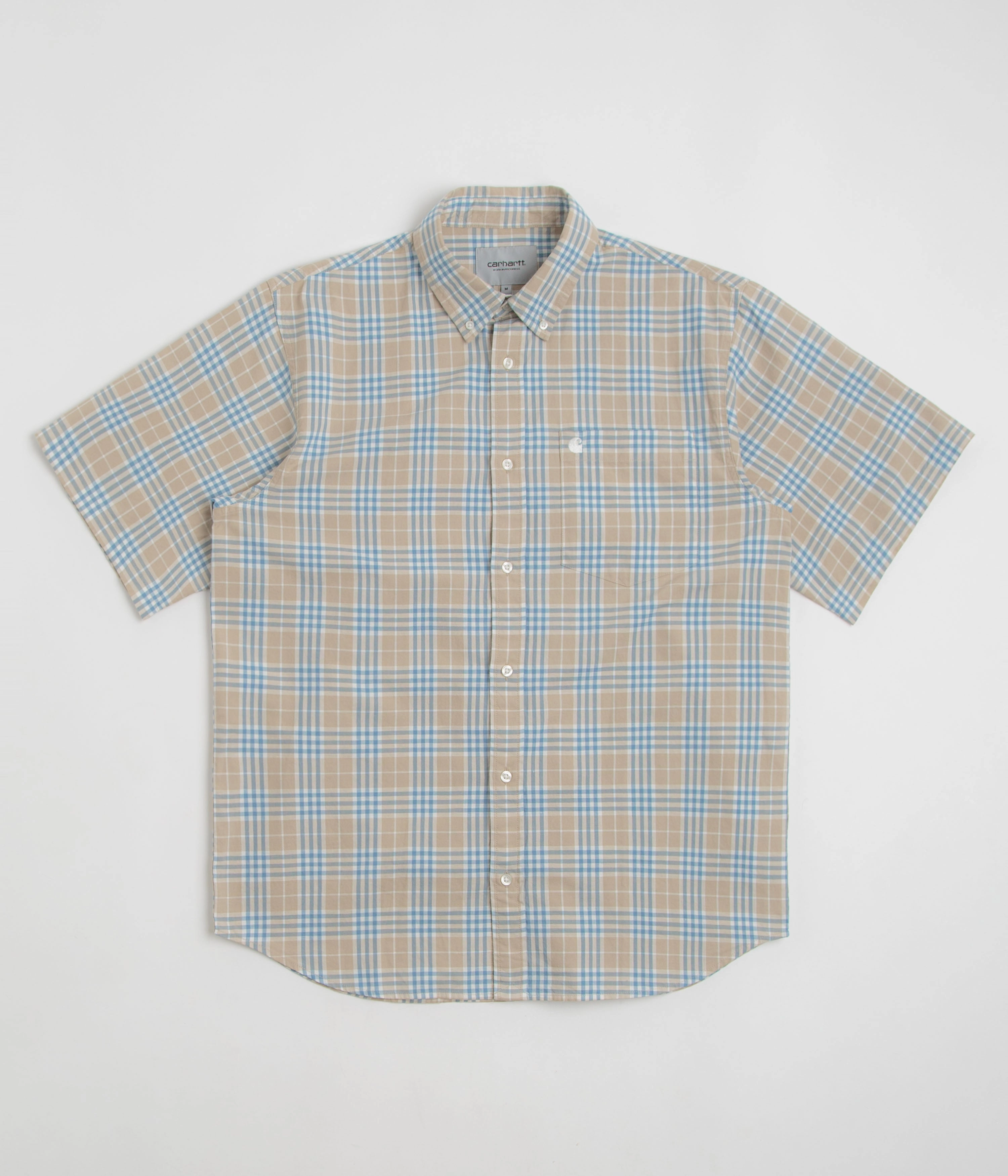 Minimalist Style Carhartt Niven Short Sleeve Shirt - Niven Check / Wall / Wax