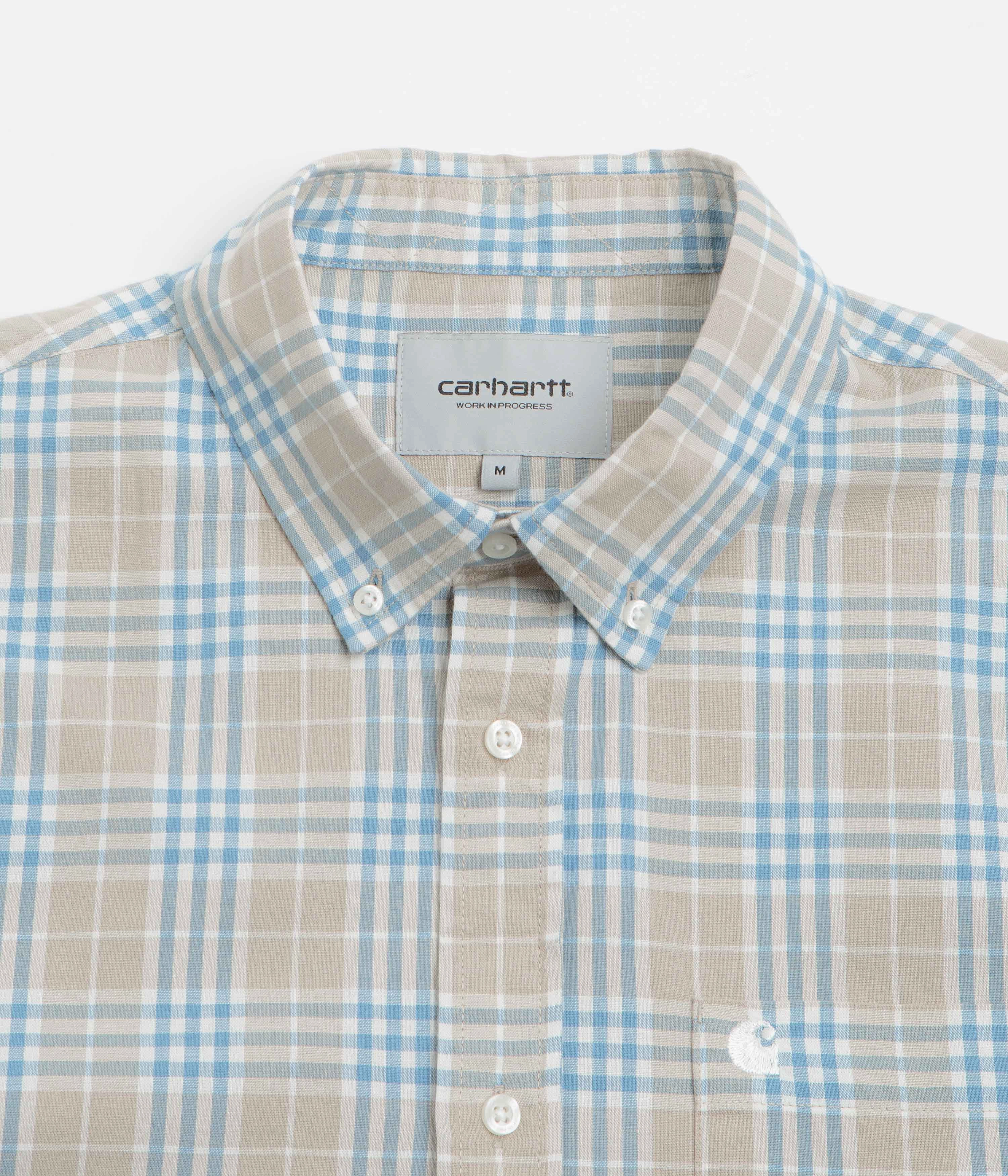Carhartt Niven Short Sleeve Shirt - Niven Check / Wall / Wax Petite Cut