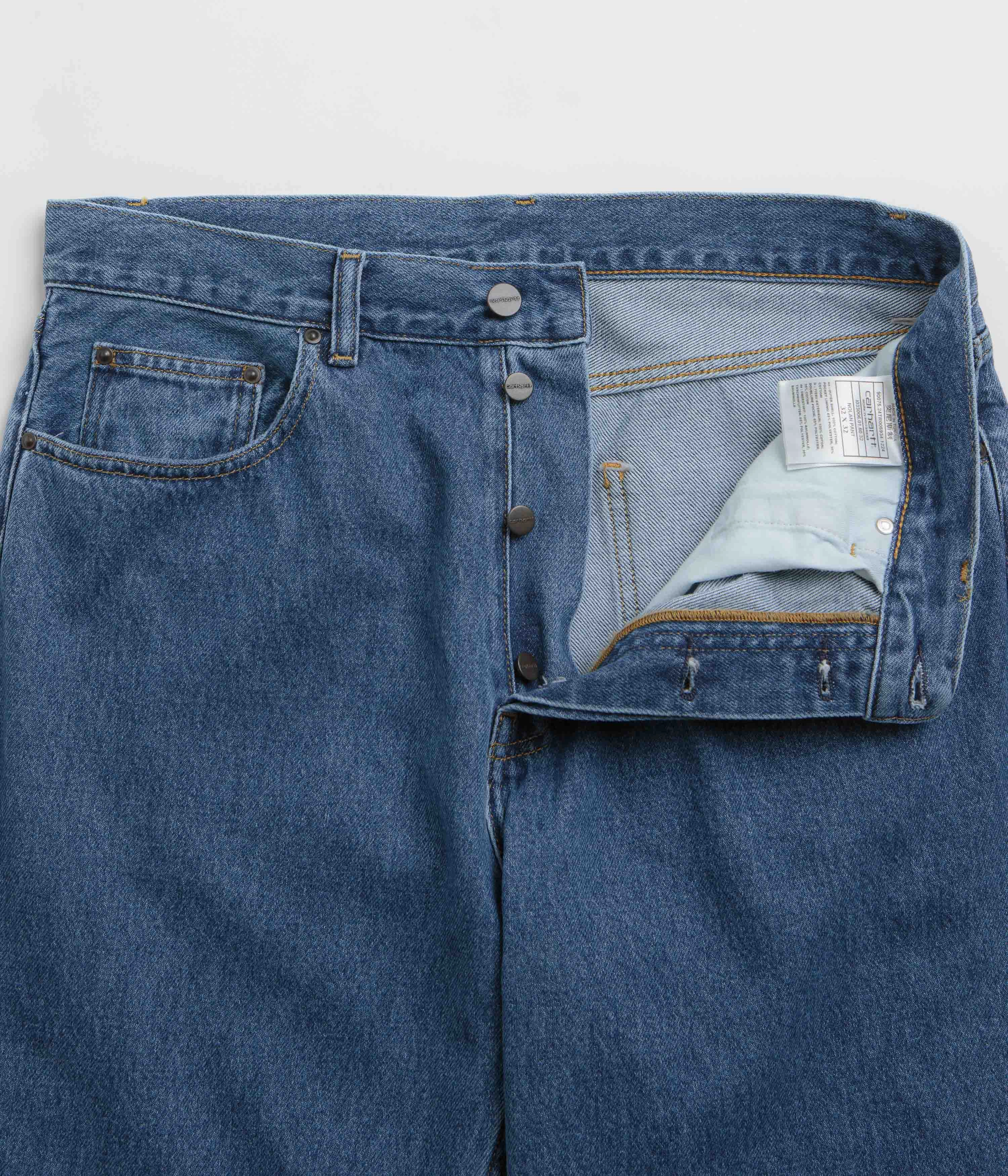 Effortless Layer Carhartt Nolan Pants - Blue Heavy Stone Wash