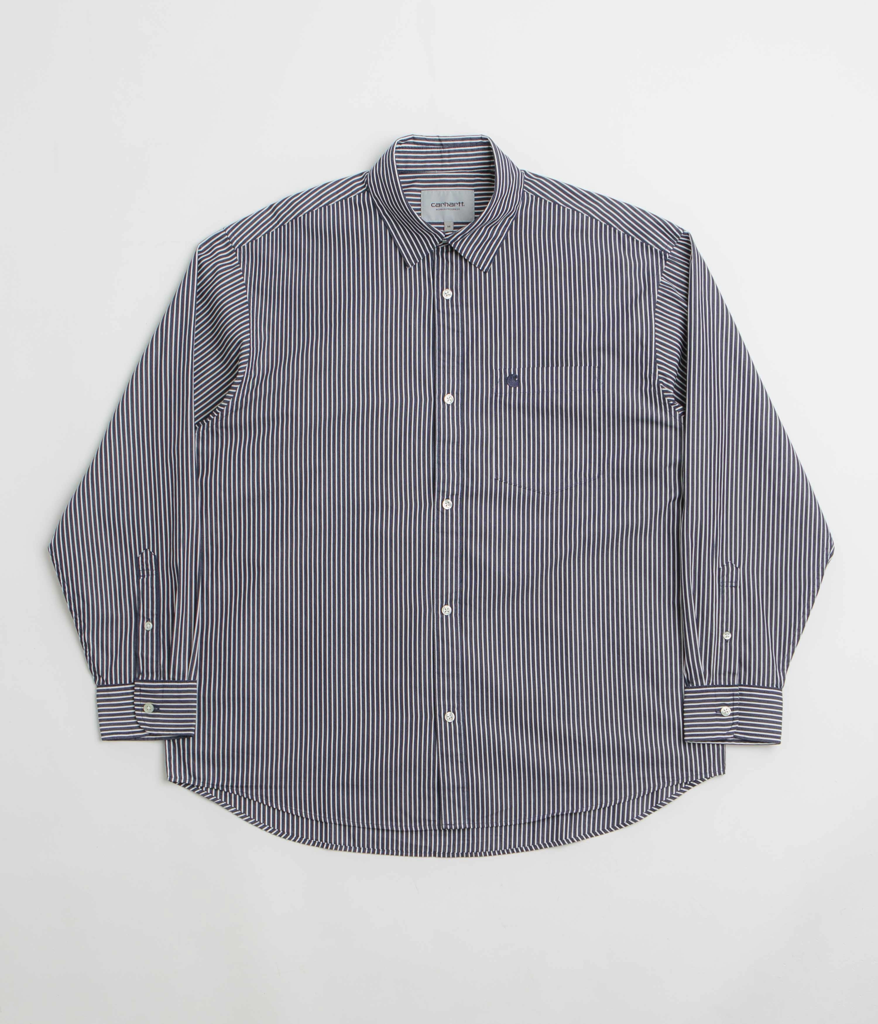 Summer Must-have high-low hem Carhartt Notus Shirt - Arvin Stripe / Space
