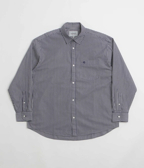 Summer Must-have high-low hem Carhartt Notus Shirt - Arvin Stripe / Space