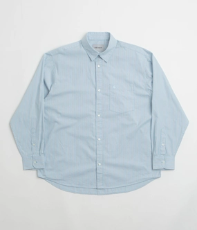 Moisture Wicking Layer Carhartt Notus Shirt - Bova Stripe / Bluebird