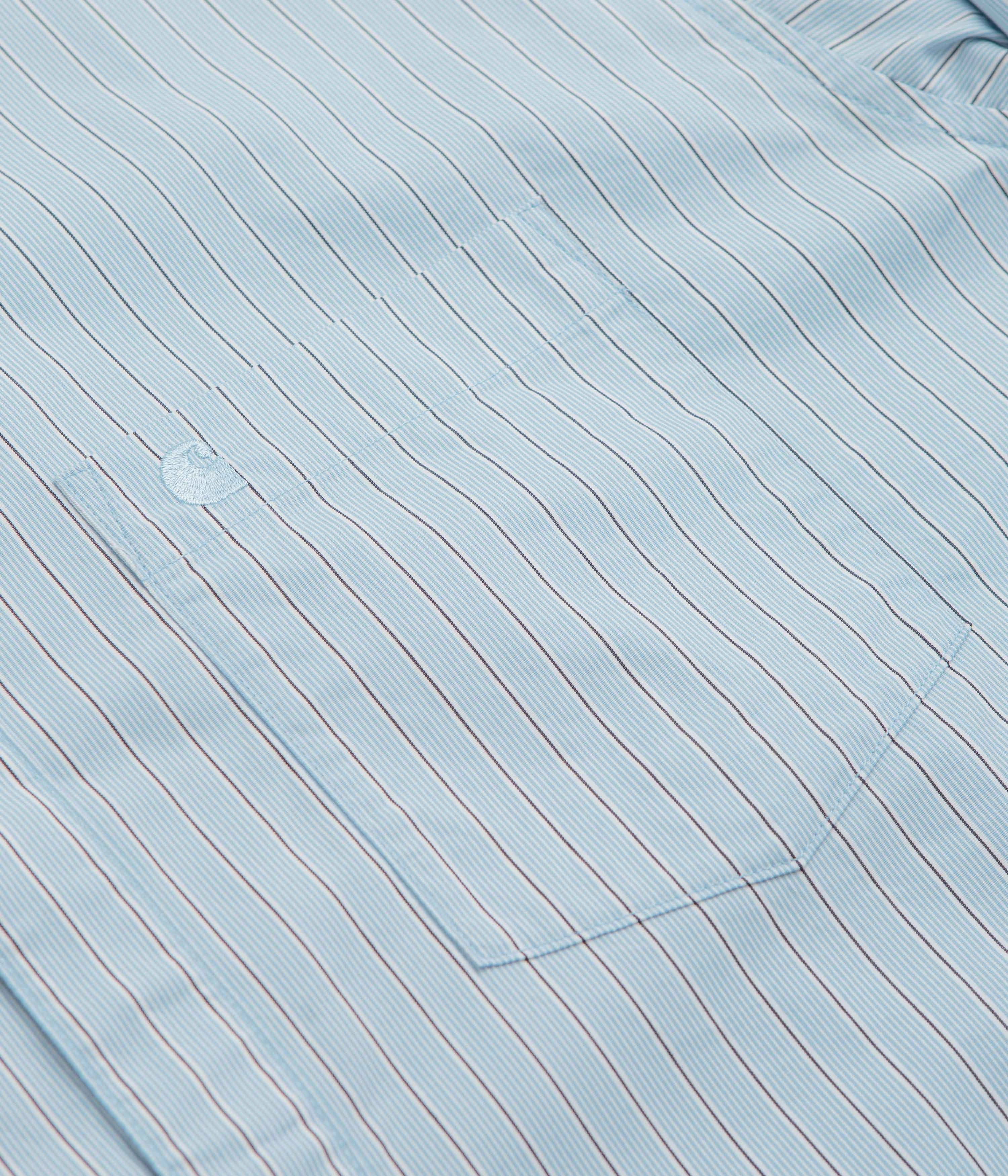 Comfortable Fabric Carhartt Notus Shirt - Bova Stripe / Bluebird