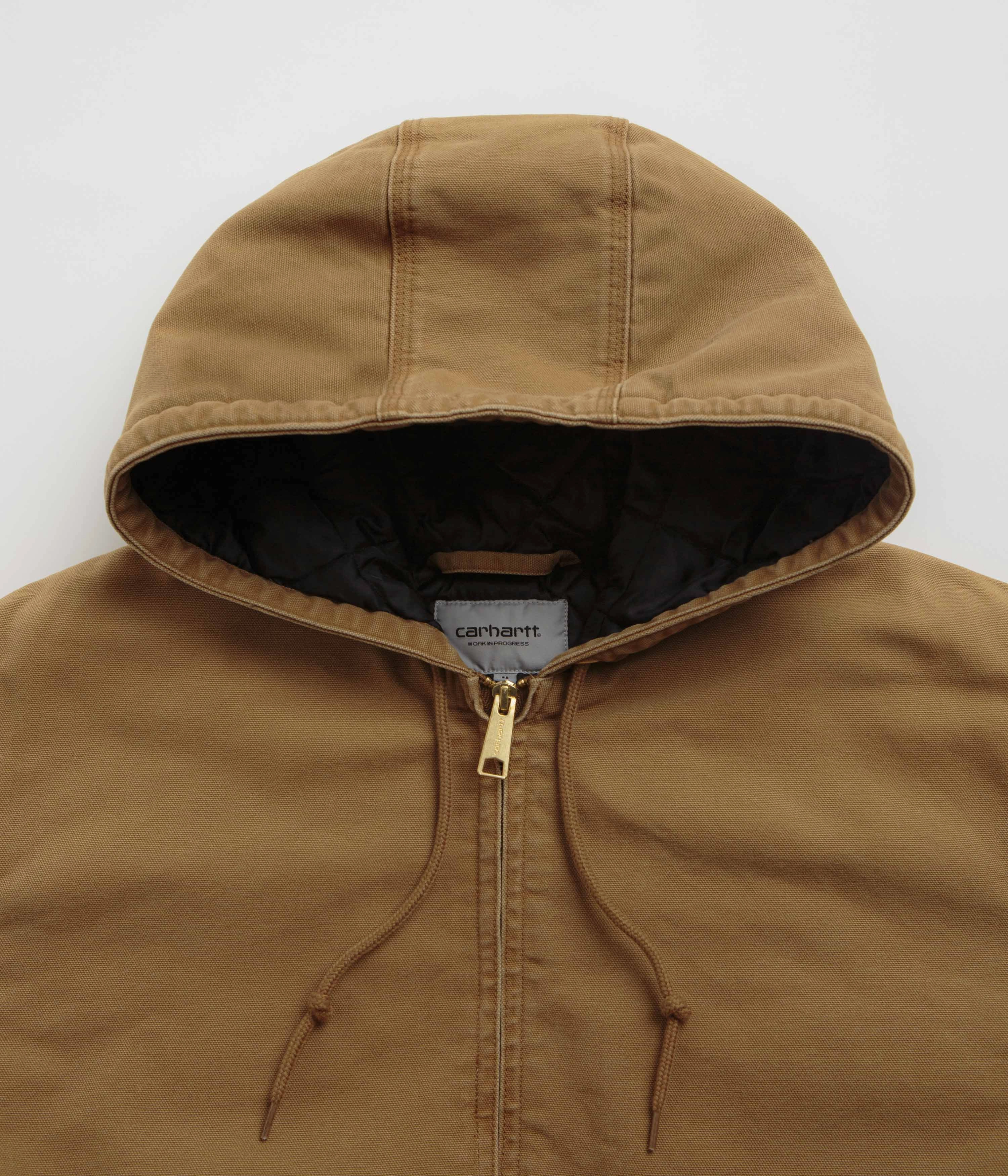 Carhartt OG Active Jacket - Hamilton Brown Stone Canvas Leather Machine-washable