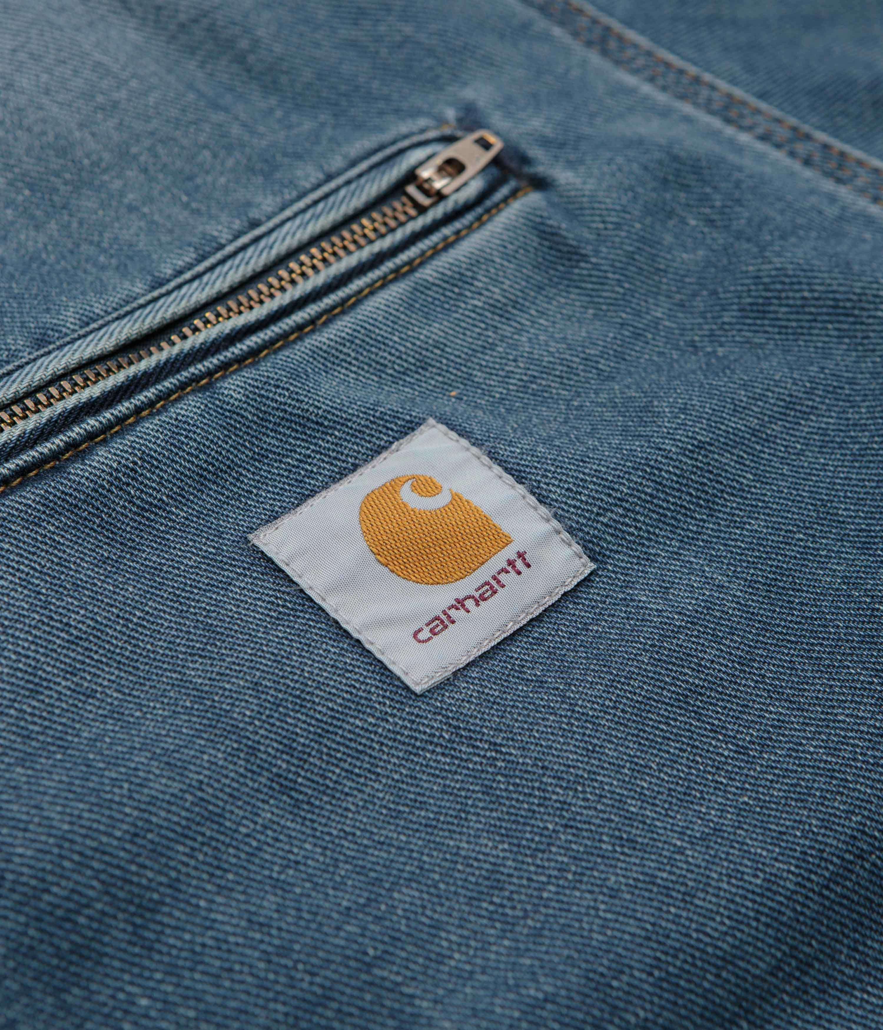 Odor Resistant Finish Carhartt OG Detroit Jacket - Blue / Dusty Hamilton Brown Dark Wash