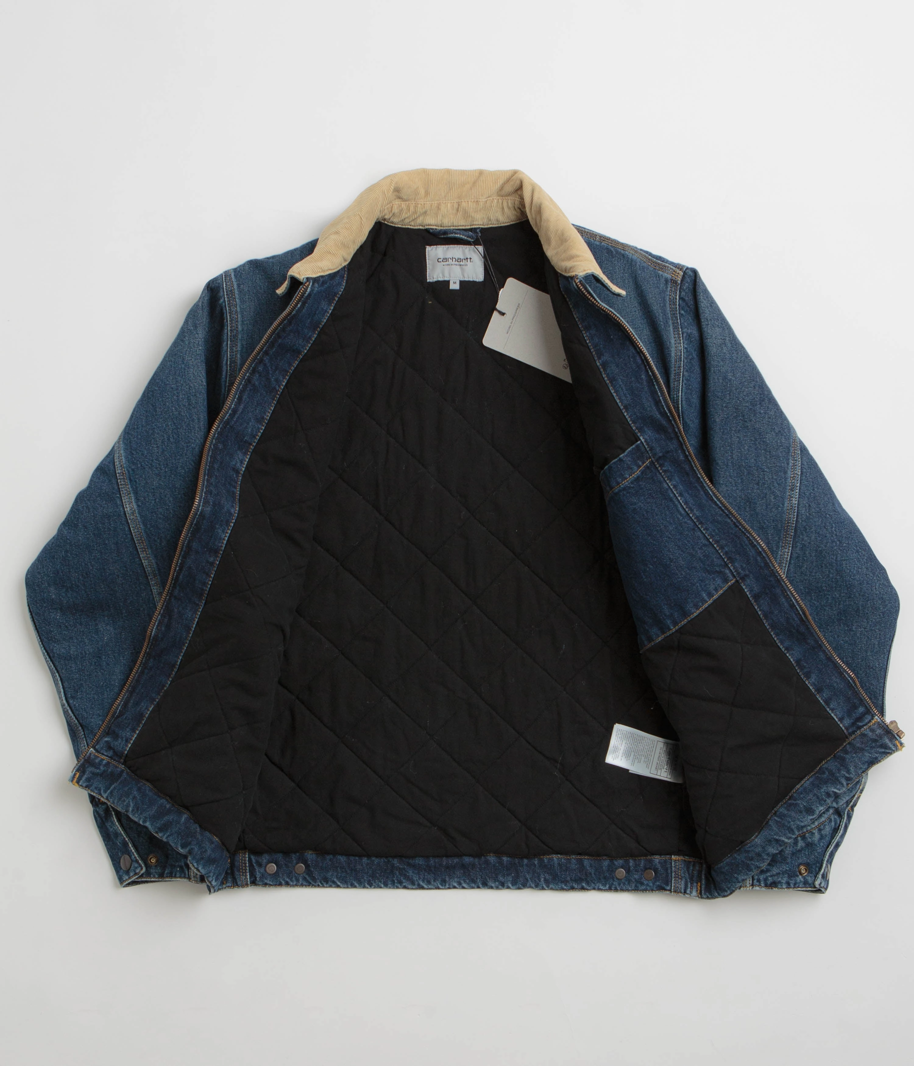Carhartt OG Detroit Jacket - Blue / Dusty Hamilton Brown night Quilted Lining