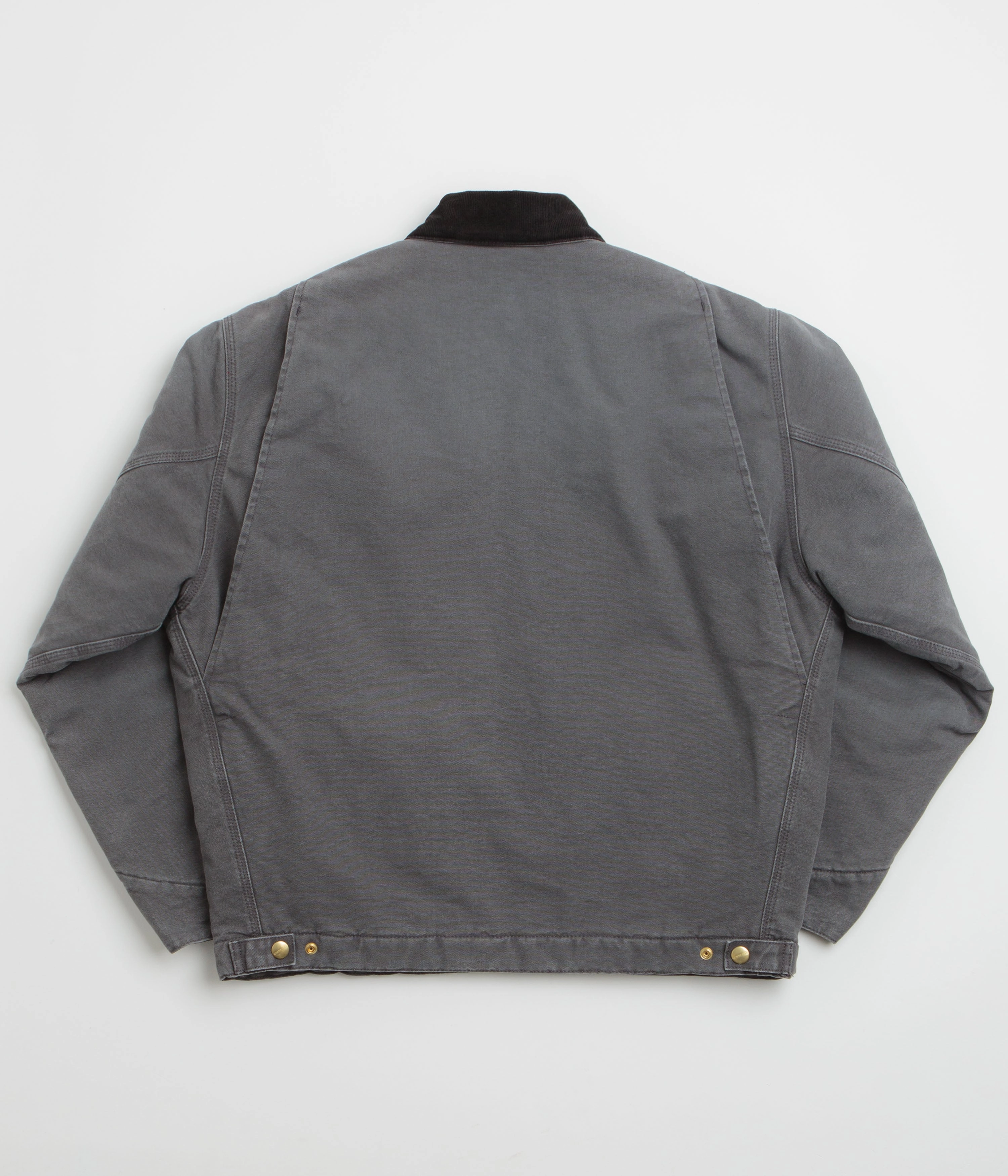 Carhartt OG Detroit Jacket - Graphite / Black Stone Canvas Shock Absorbent Padding Core Warmth