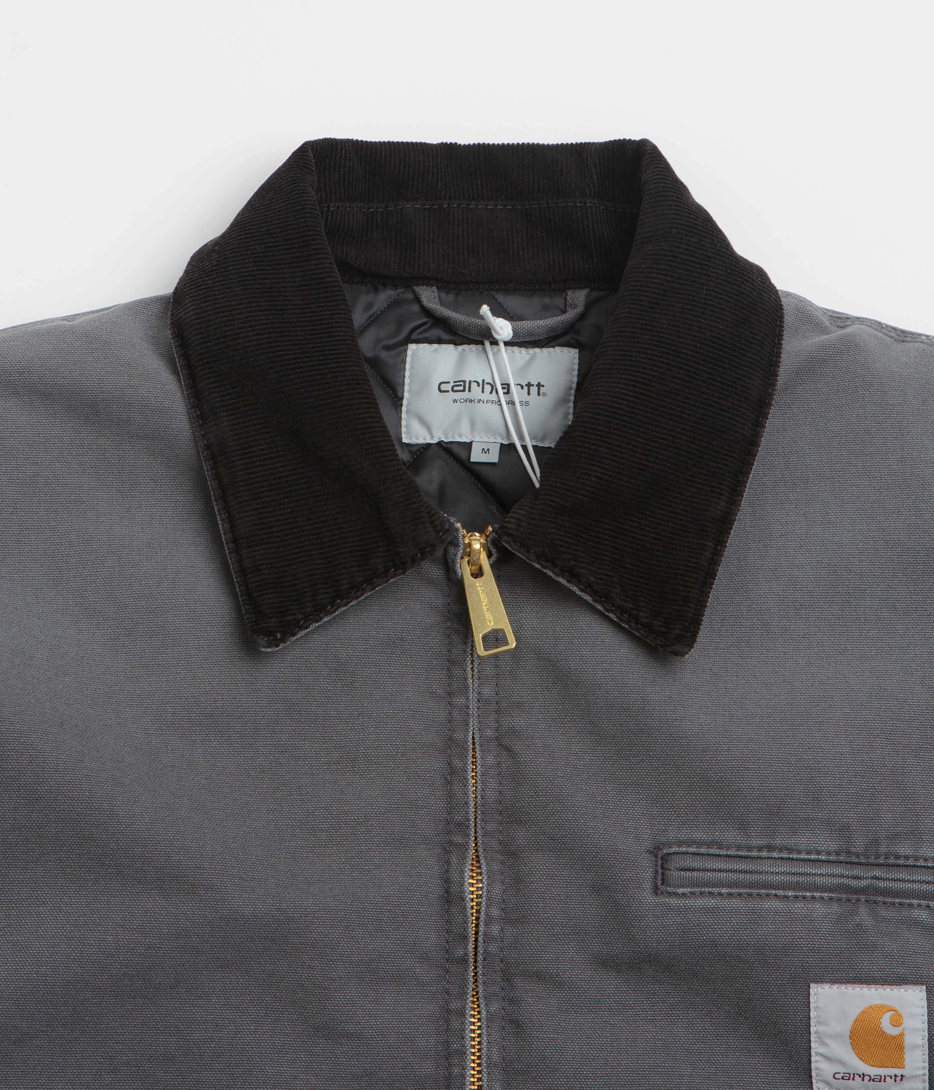 Budget - friendly Carhartt OG Detroit Jacket - Graphite / Black Stone Canvas