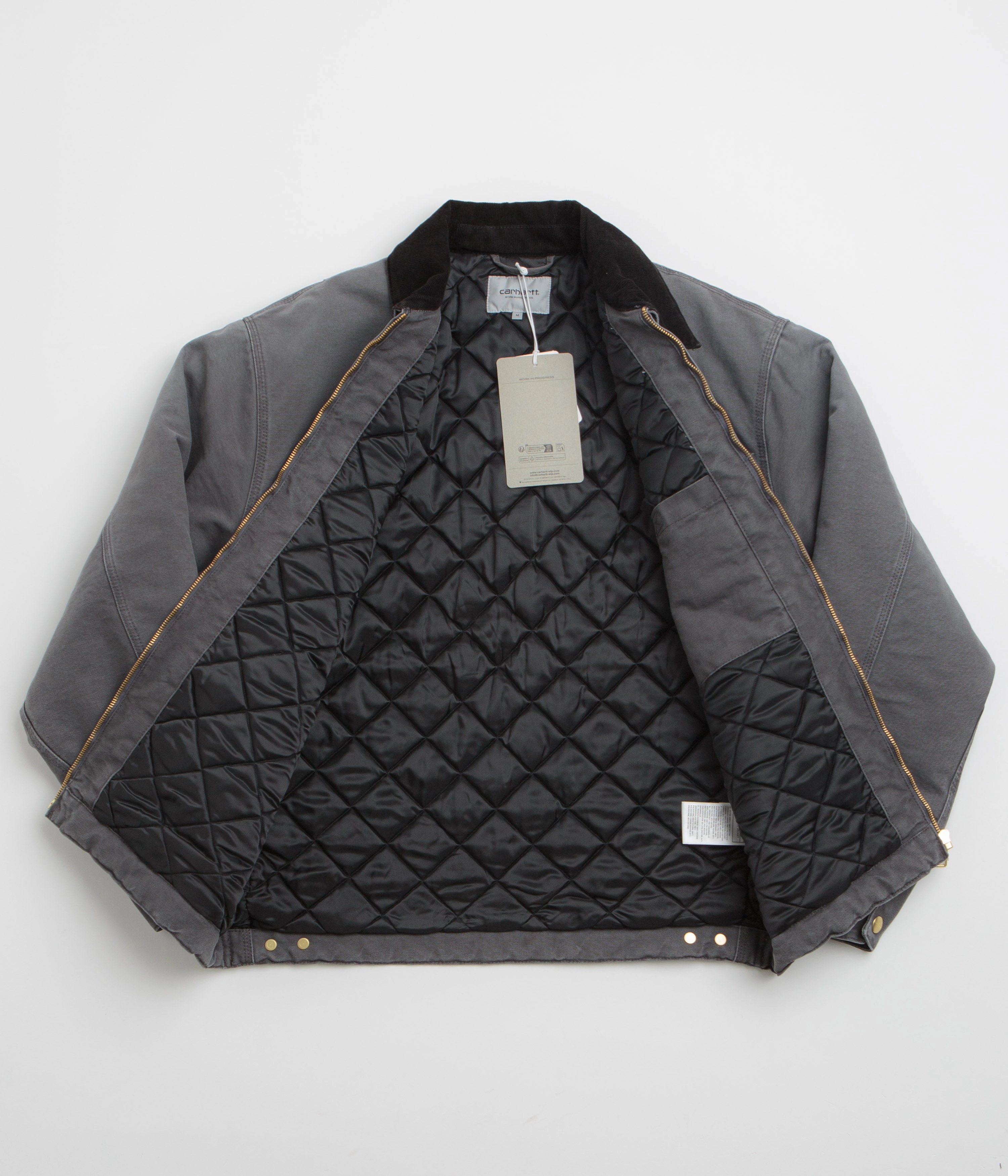 Carhartt OG Detroit Jacket - Graphite / Black Stone Canvas Sport Mode DropShoulder