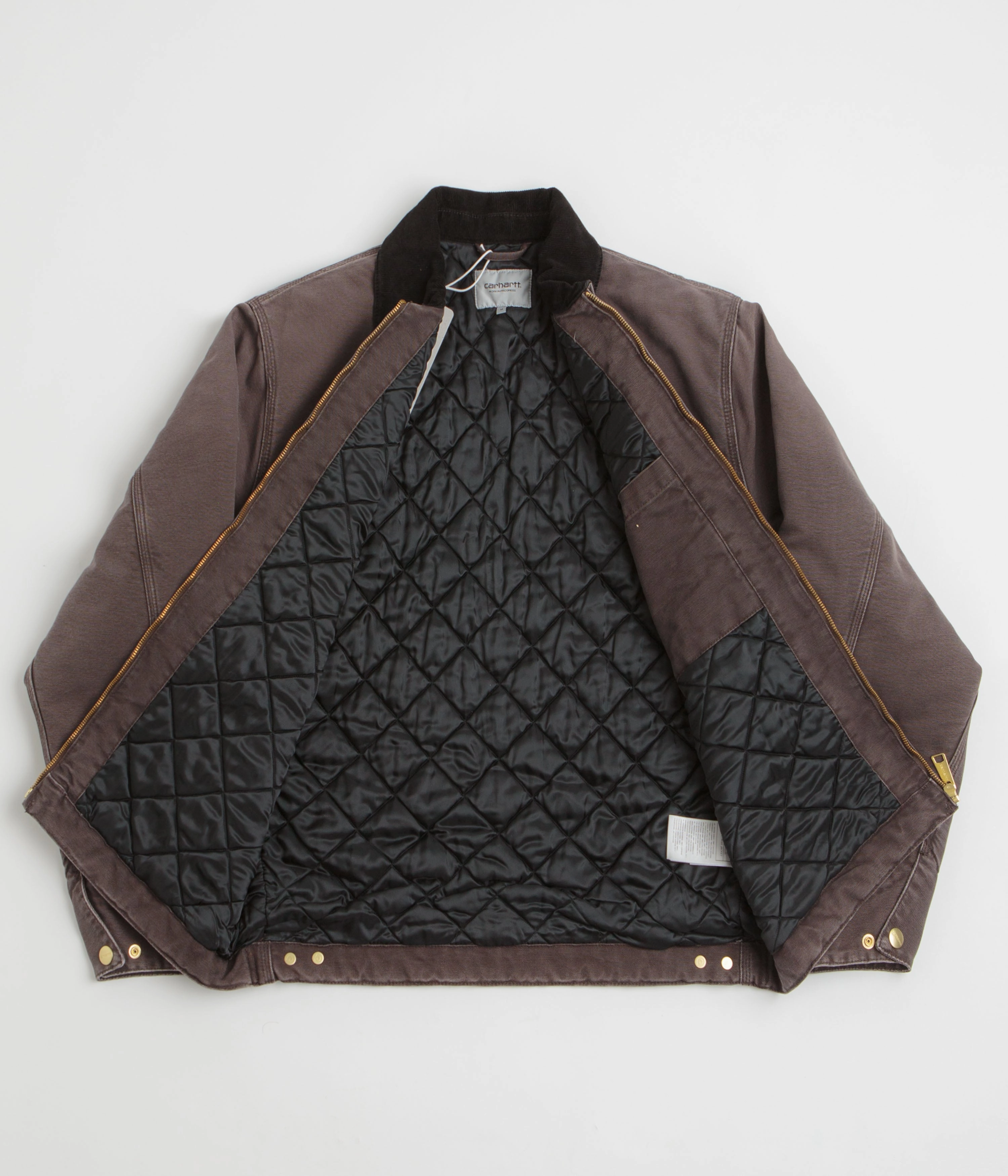 Carhartt OG Detroit Jacket - Tobacco / Black Stone Canvas Relaxed Motion