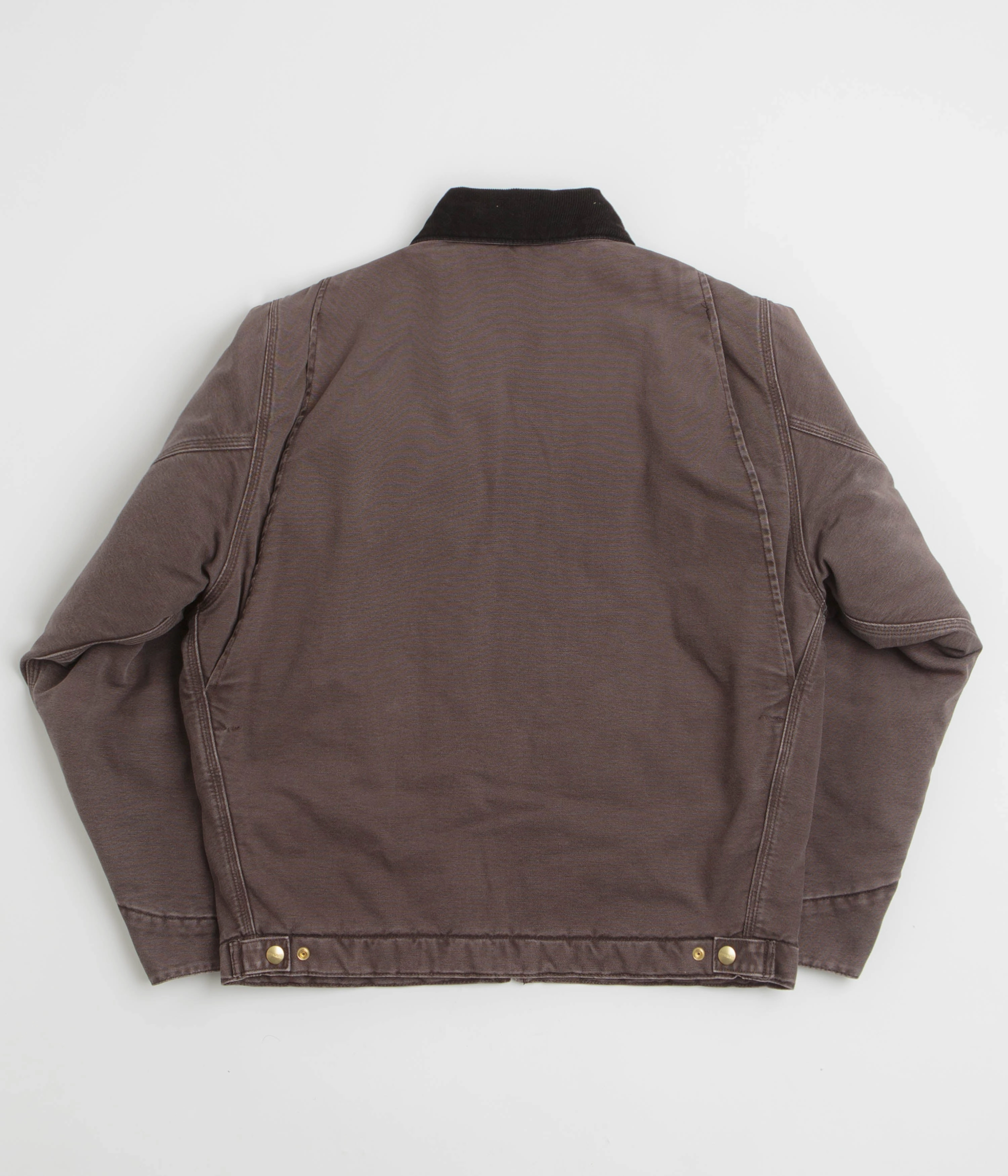 Carhartt OG Detroit Jacket - Tobacco / Black Stone Canvas Collarless Light Layer