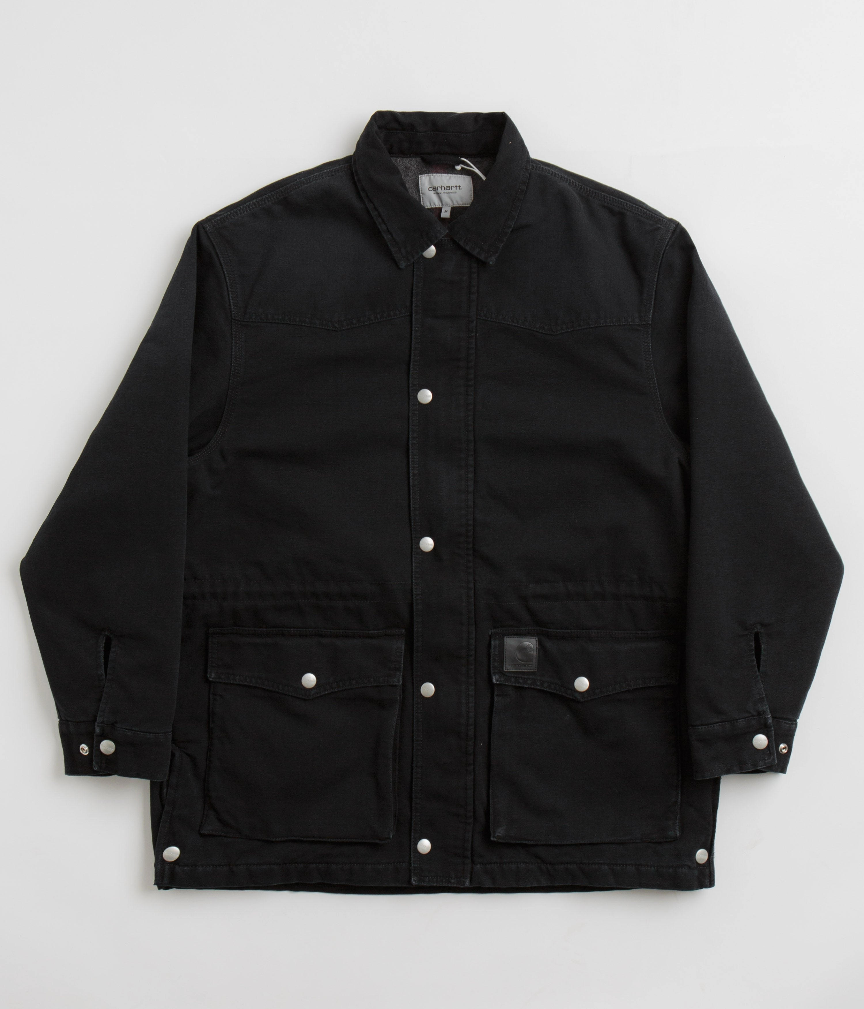Carhartt OG Santa Fe Coat - Black / Black Stone Urban Cool Casual Outfit