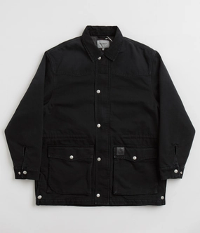 Carhartt OG Santa Fe Coat - Black / Black Stone Urban Cool Casual Outfit