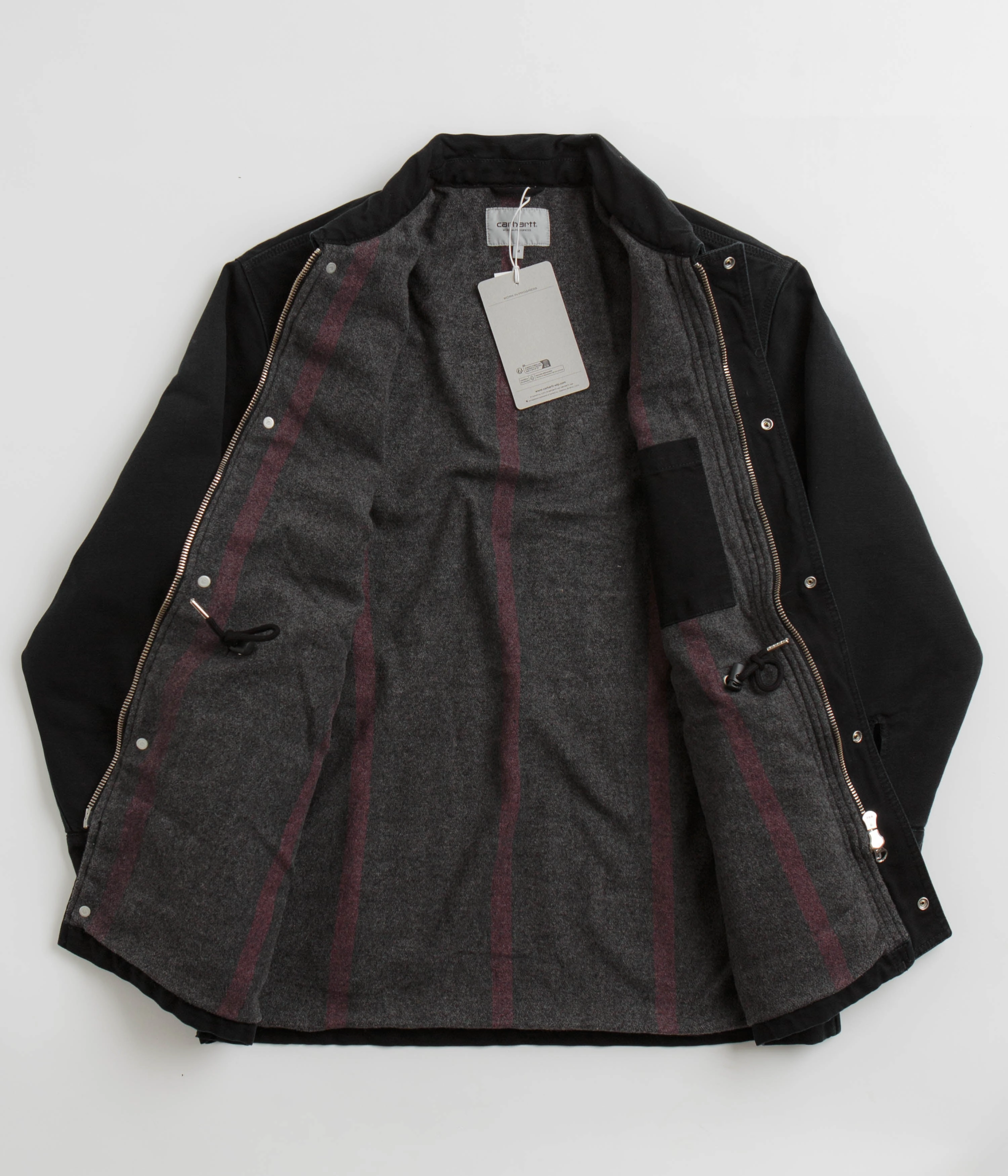 Position Carhartt OG Santa Fe Coat - Black / Black Stone