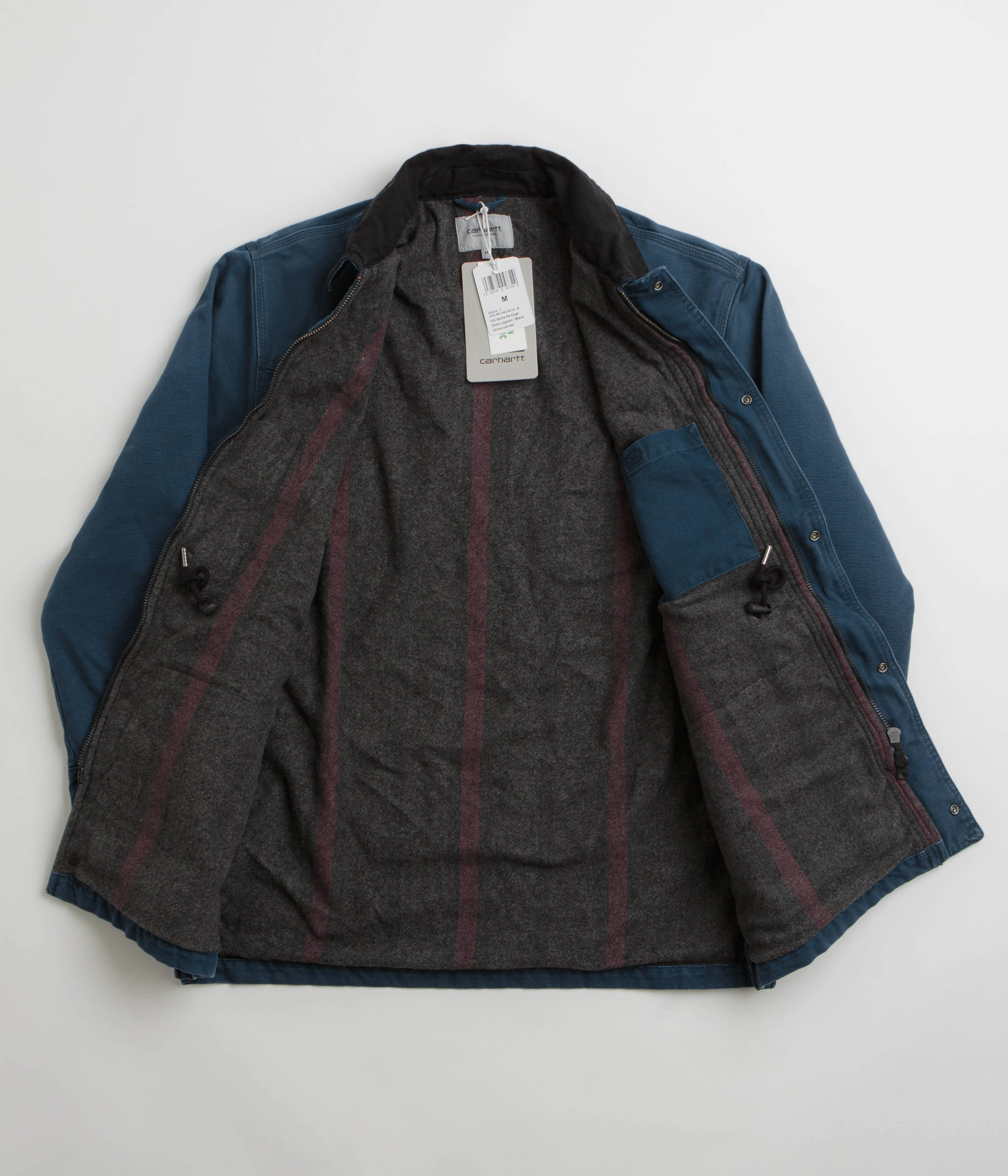 Carhartt OG Santa Fe Coat - Deep Lagoon / Black Stone Cold-Weather Comfort Probability