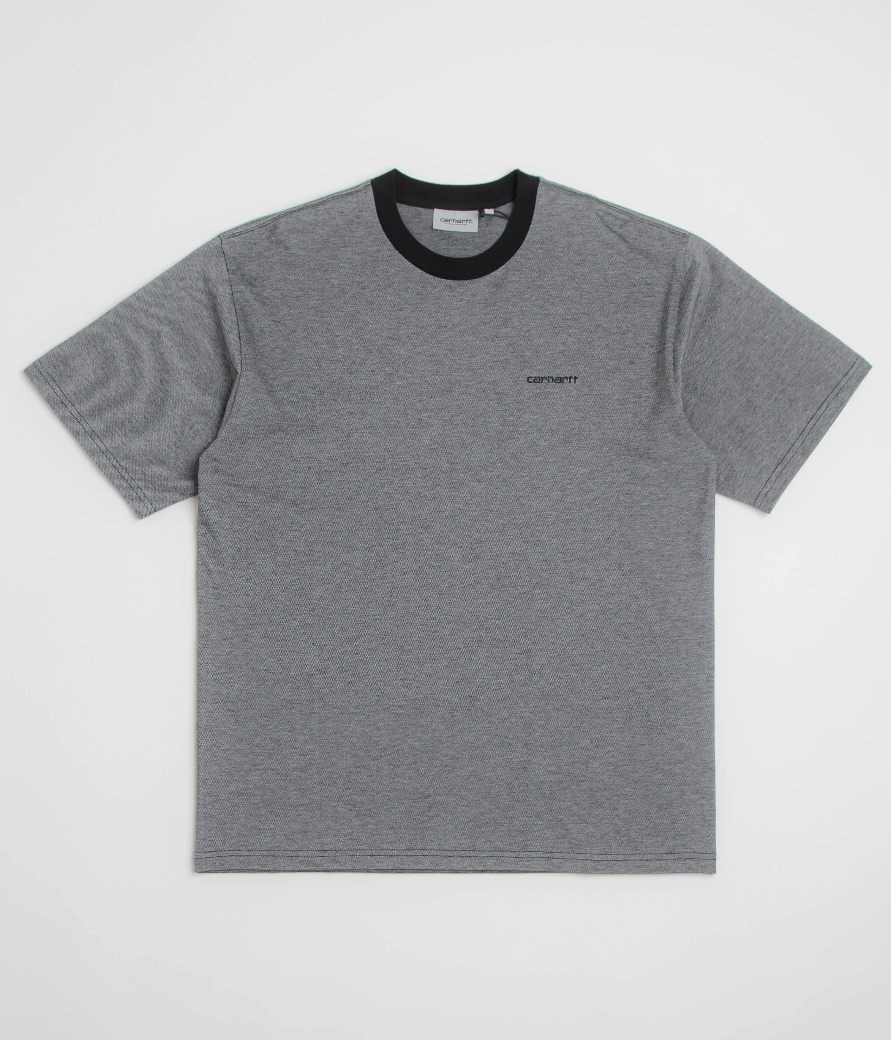 Carhartt Pique T-Shirt - Black / White / Black Soft Design