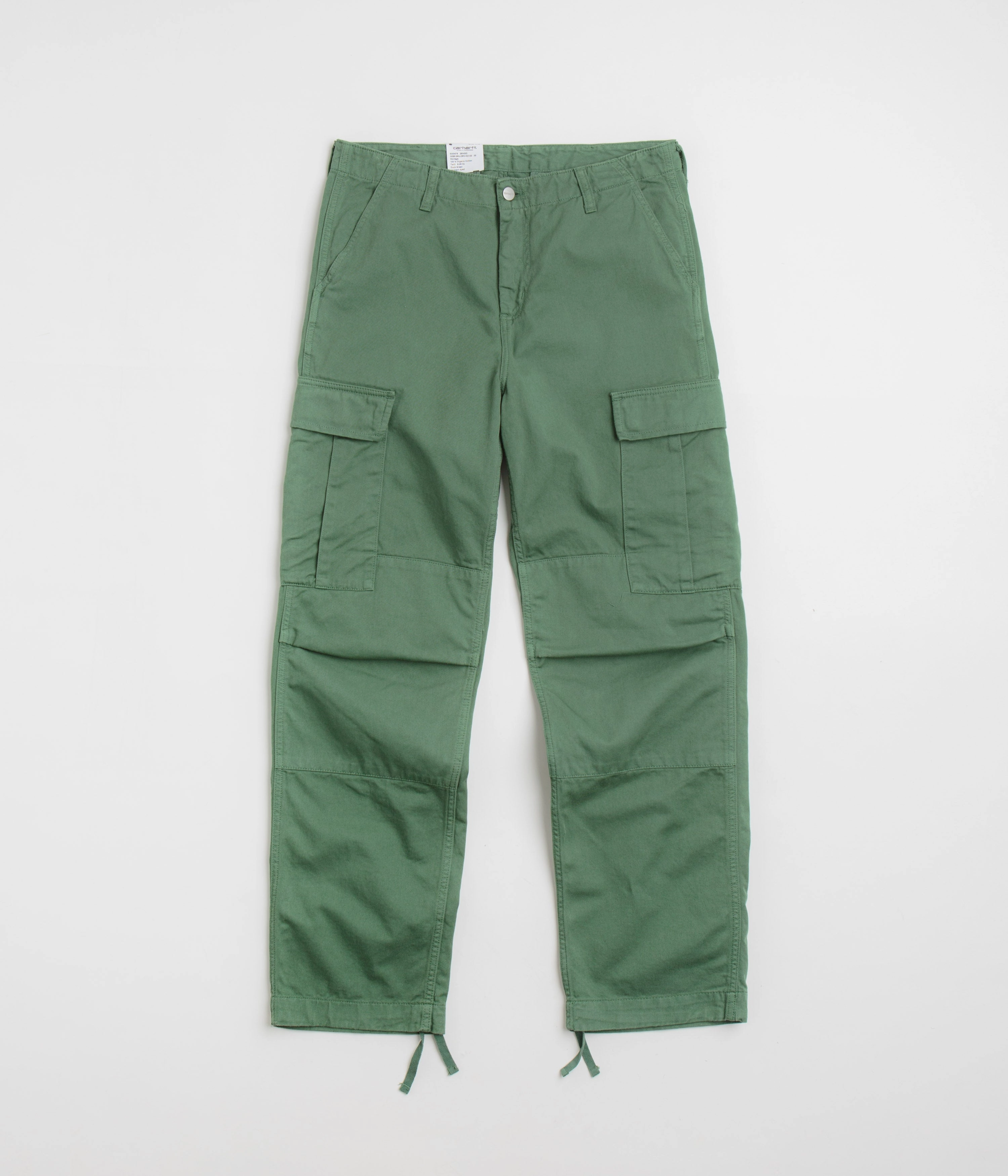 Softened Hem Carhartt Regular Cargo Pants - Duck Green