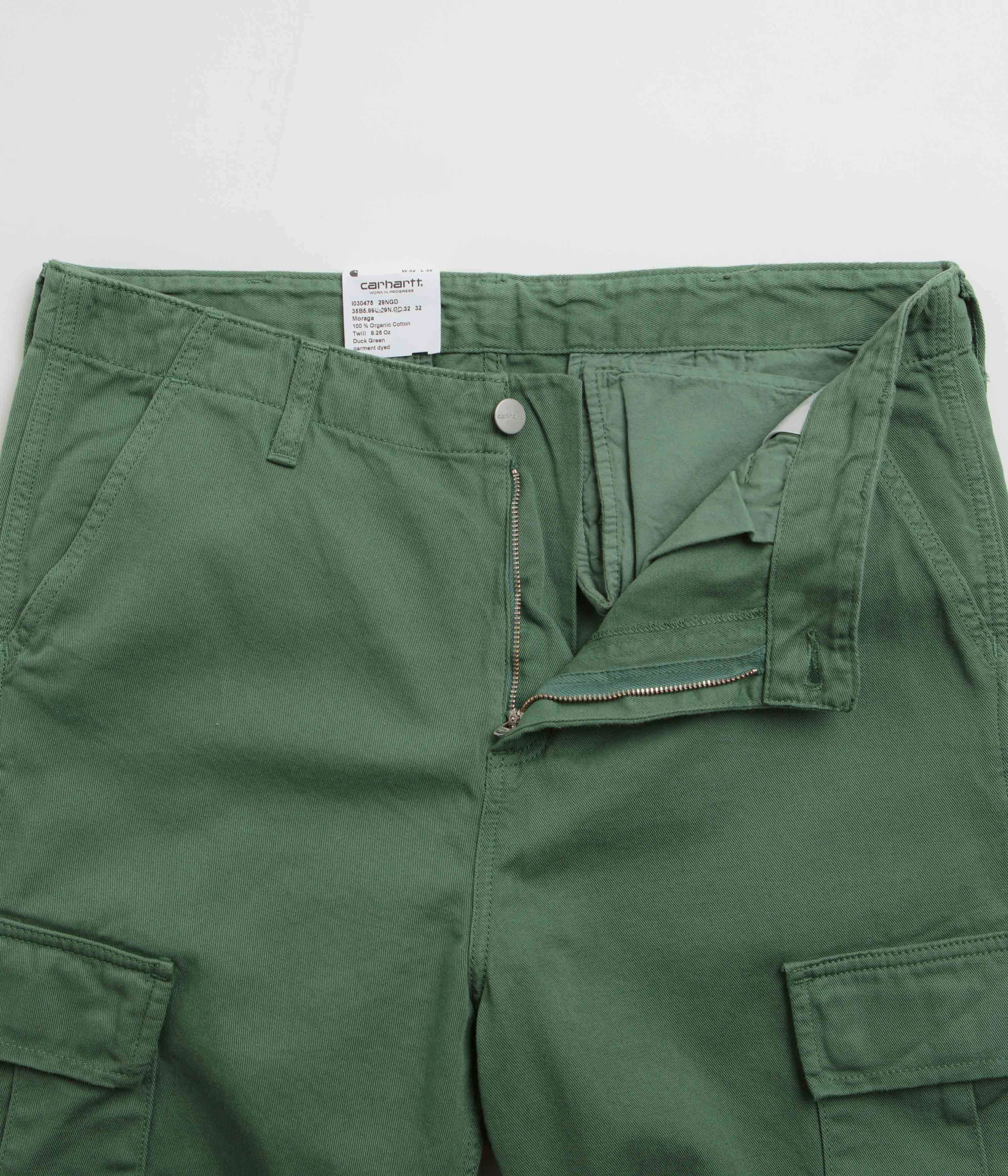 Carhartt Regular Cargo Pants - Duck Green Durable Seams