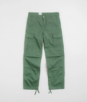 Softened Hem Carhartt Regular Cargo Pants - Duck Green