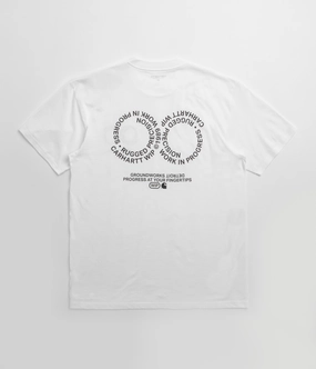 Carhartt Rotation T-Shirt - White / Black Textured Surface