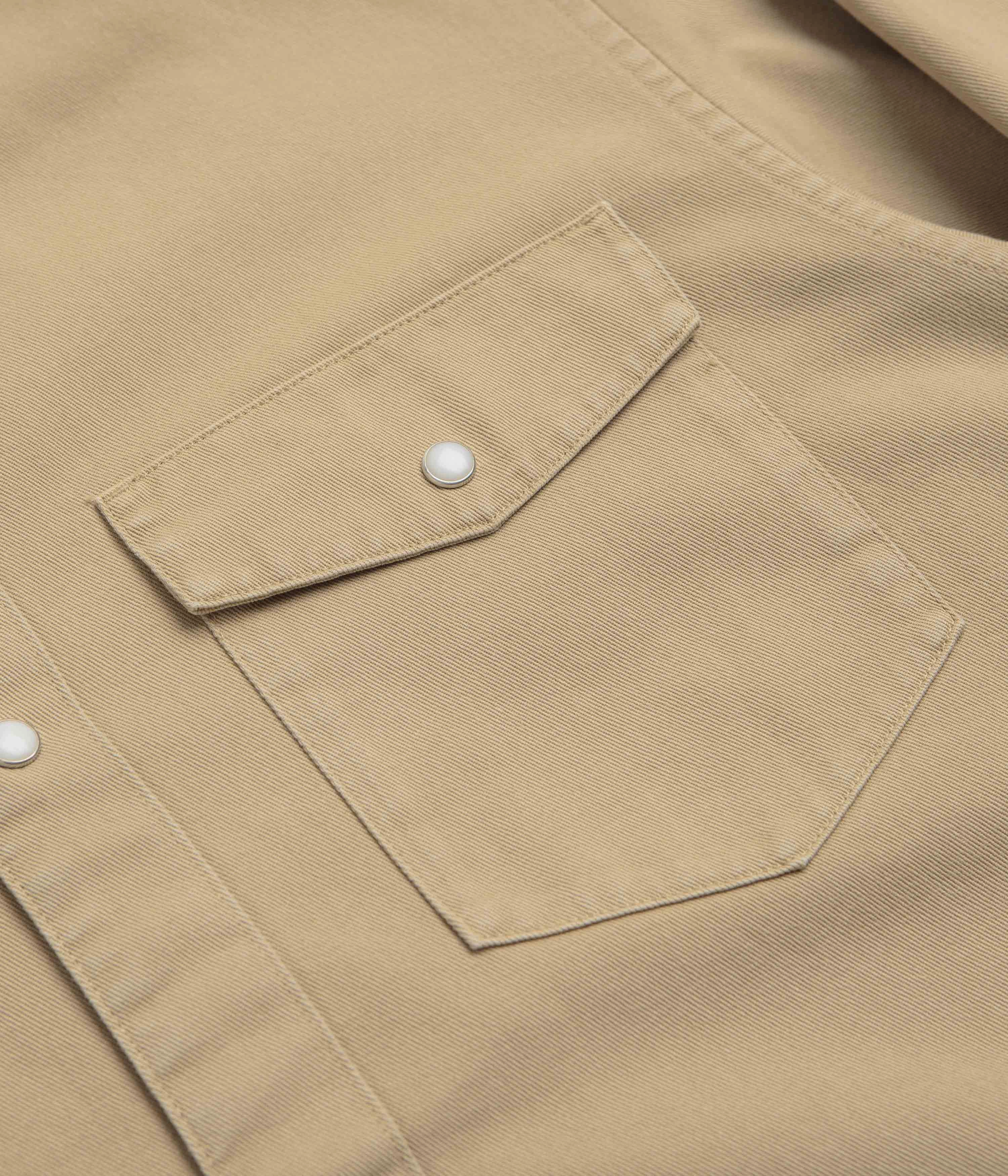 Structured Collar Carhartt Santa Fe Shirt - Dusty Hamilton Brown