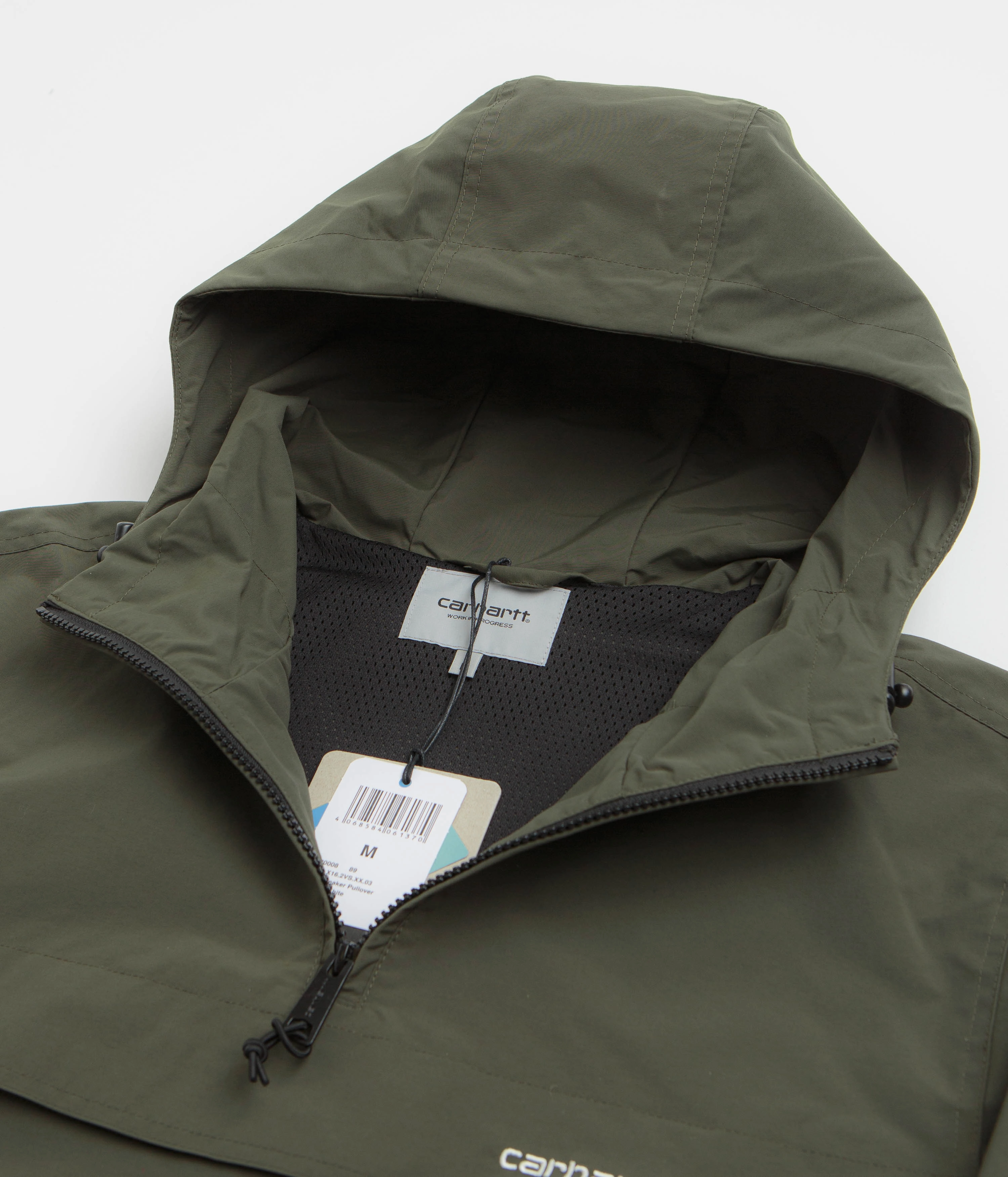 Trail Friendly divers Carhartt Summer Windbreaker Pullover Jacket - Turtle / White