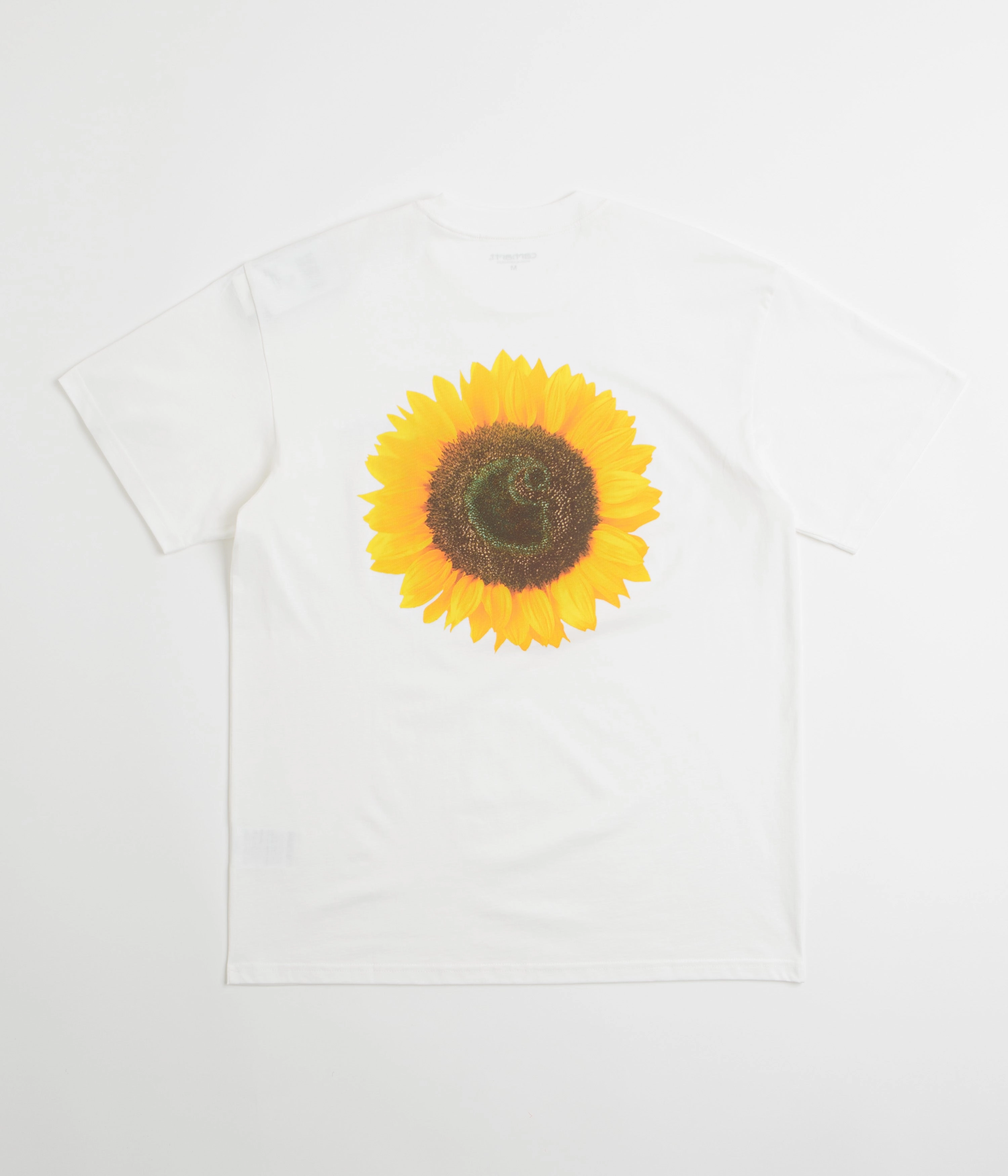 Premium Comfort Drip Dry Fabric Carhartt Sunflower T-Shirt - White