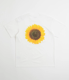 Premium Comfort Drip Dry Fabric Carhartt Sunflower T-Shirt - White