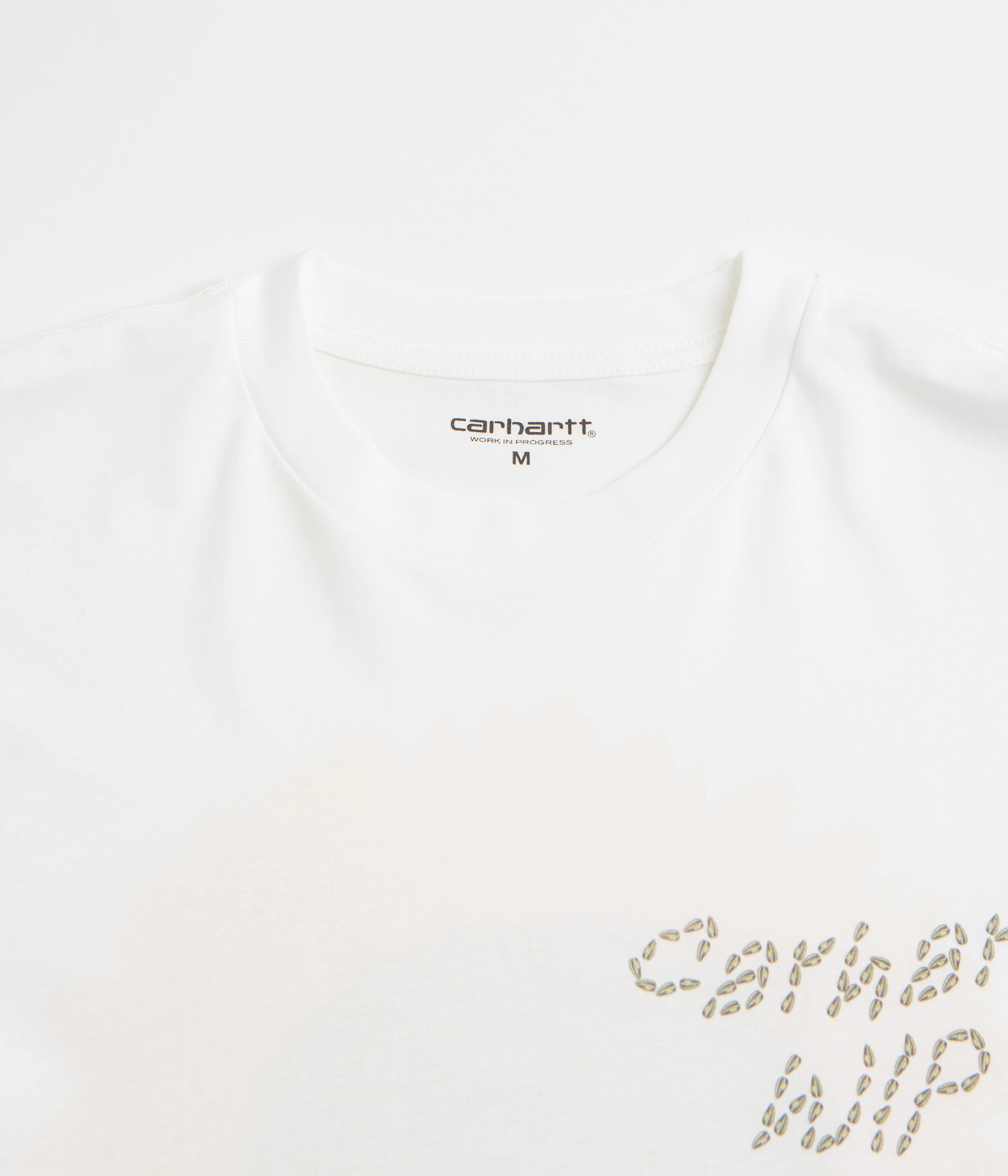 Seasonal Fashion Soft Cotton Feel Carhartt Sunflower T-Shirt - White
